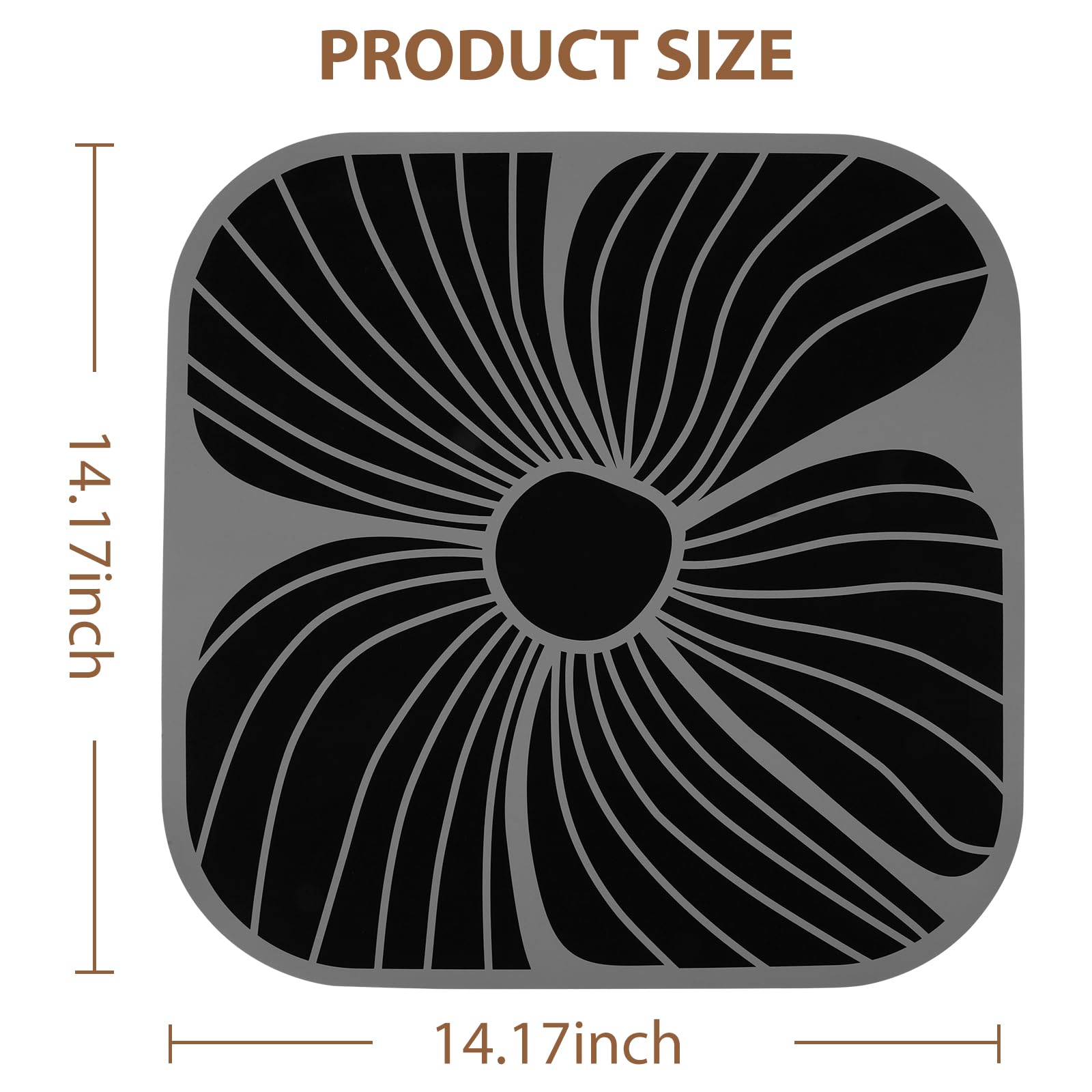 YUSMOO Cat Water Fountain Silicone Mat - Food-Grade Non-Slip Base, Splash-Proof Pad for Pet Water Dispensers, Waterproof & Easy to Clean (Fits Most Pet Fountains)