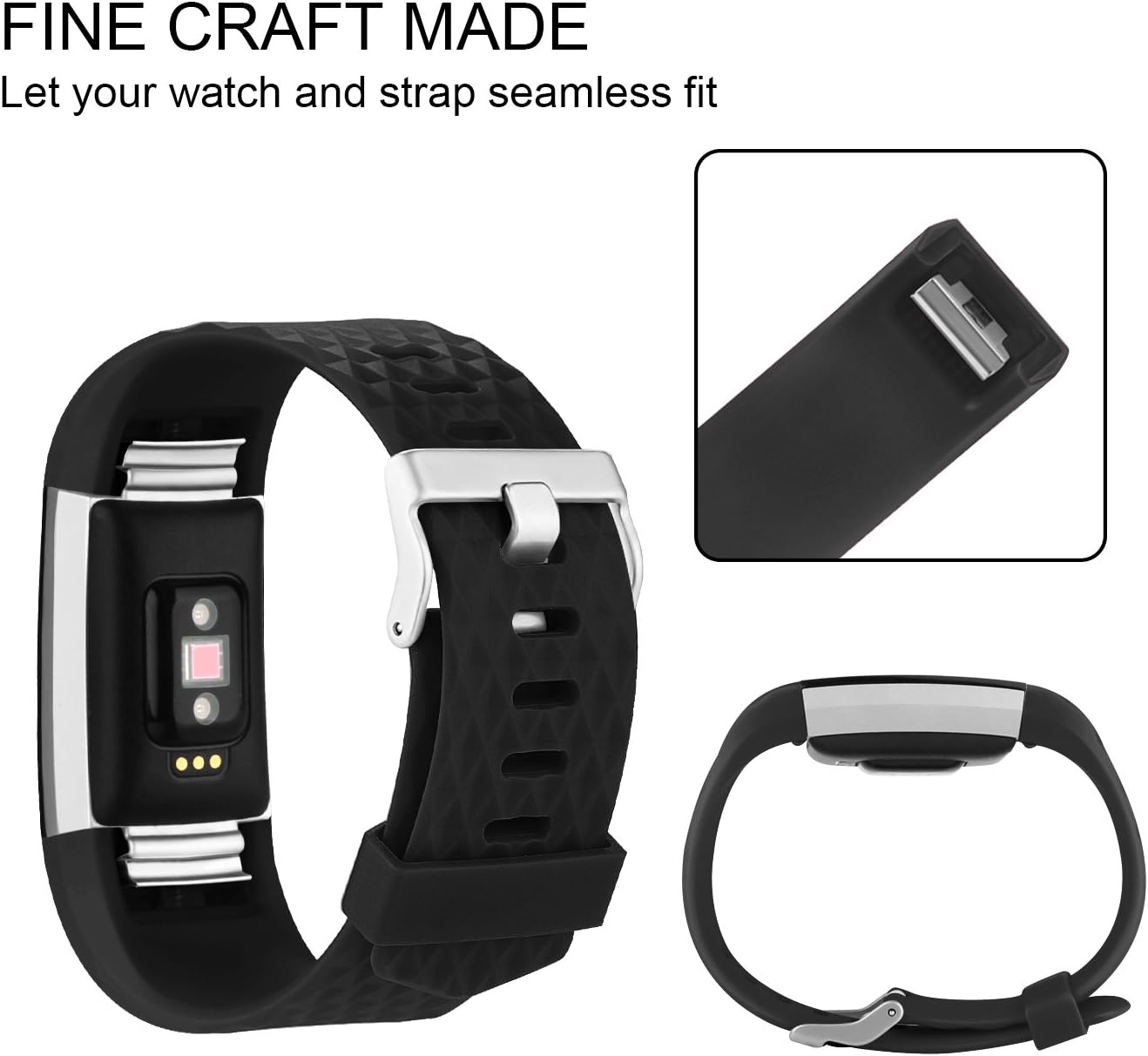 AK for Fitbit Charge 2 Band, Fitbit Charge 2 Accessory Band for Fitbit Charge 2 Wristband Large Small (No Tracker)