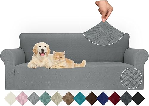 JIVINER Funda elástica para sofá de 1 pieza, funda para sofá de 3 cojines, fundas universales para sala de estar, protector de muebles con parte