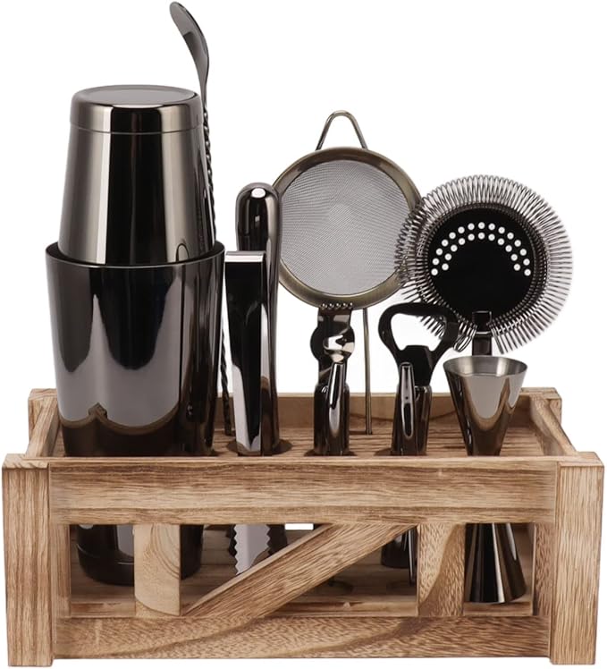 Set de Coctelera y Herramientas de Bartender de Acero Inoxidable miniatura 3