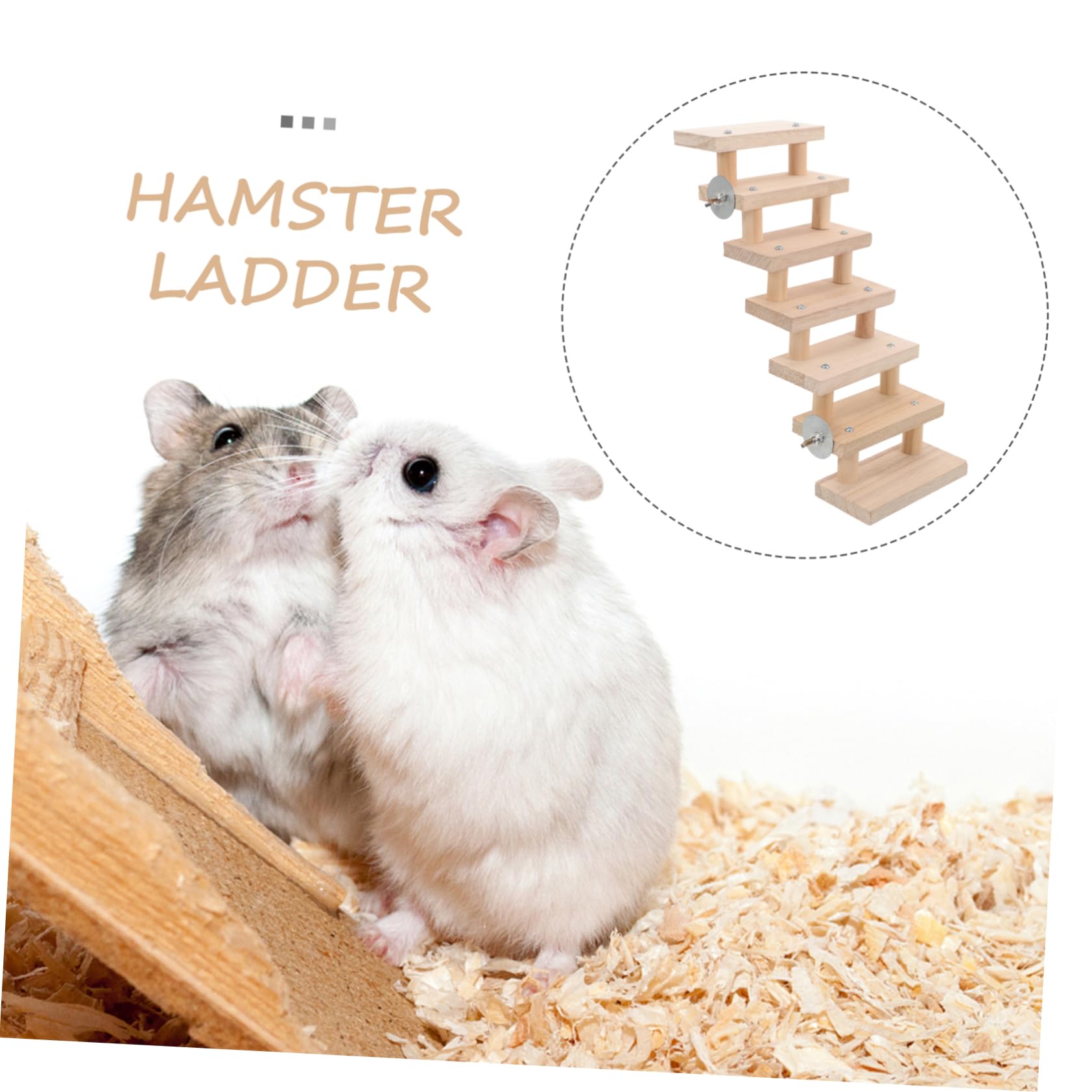 Scala in Legno per Criceti E Porcellini D'india Giocattolo per Arrampicata Sicura E Resistente per Animali Domestici nelle Gabbie