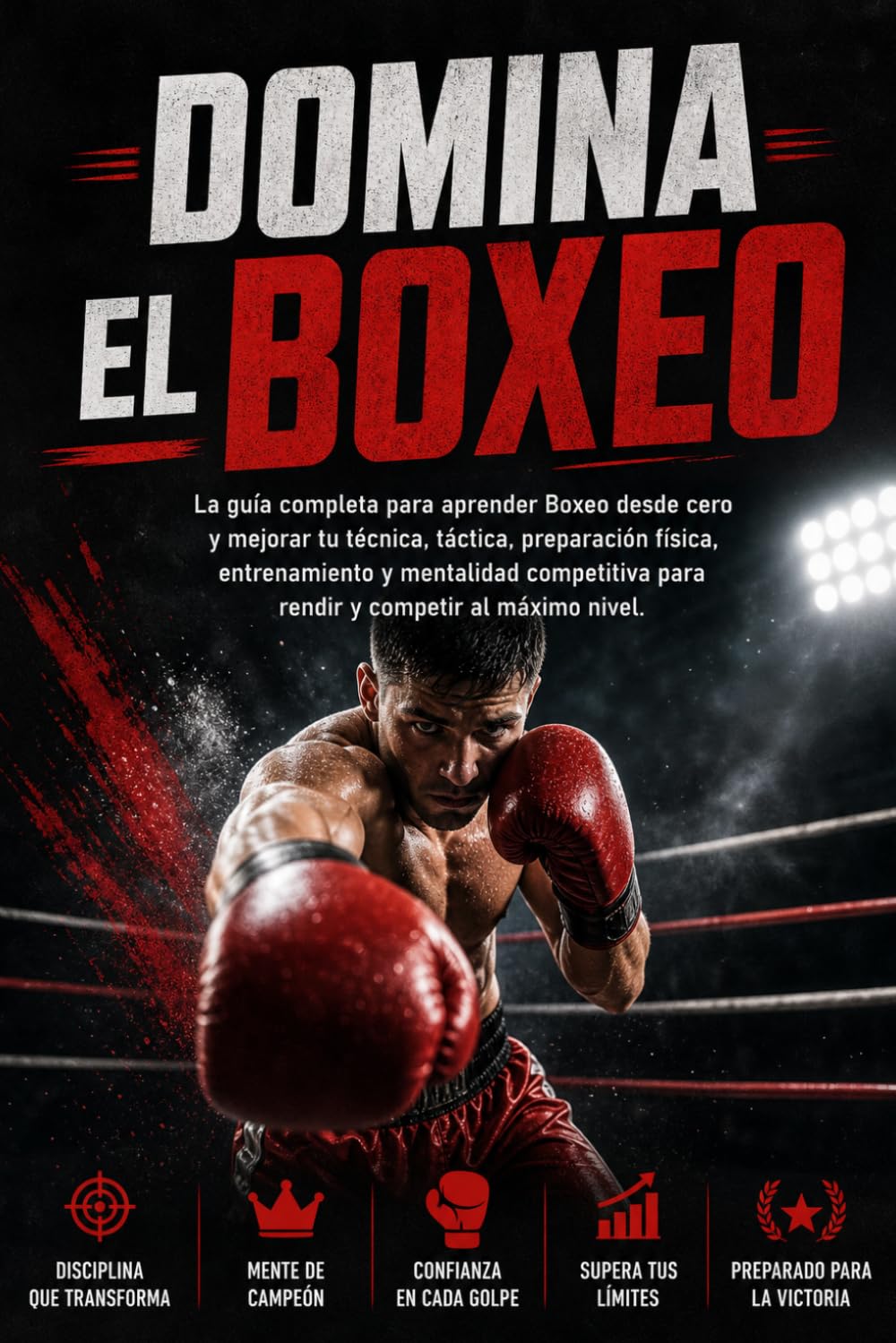 Domina el Boxeo: La guía completa para aprender Boxeo desde cero y mejorar tu técnica, táctica, preparación física, entrenamiento y mentalidad competitiva