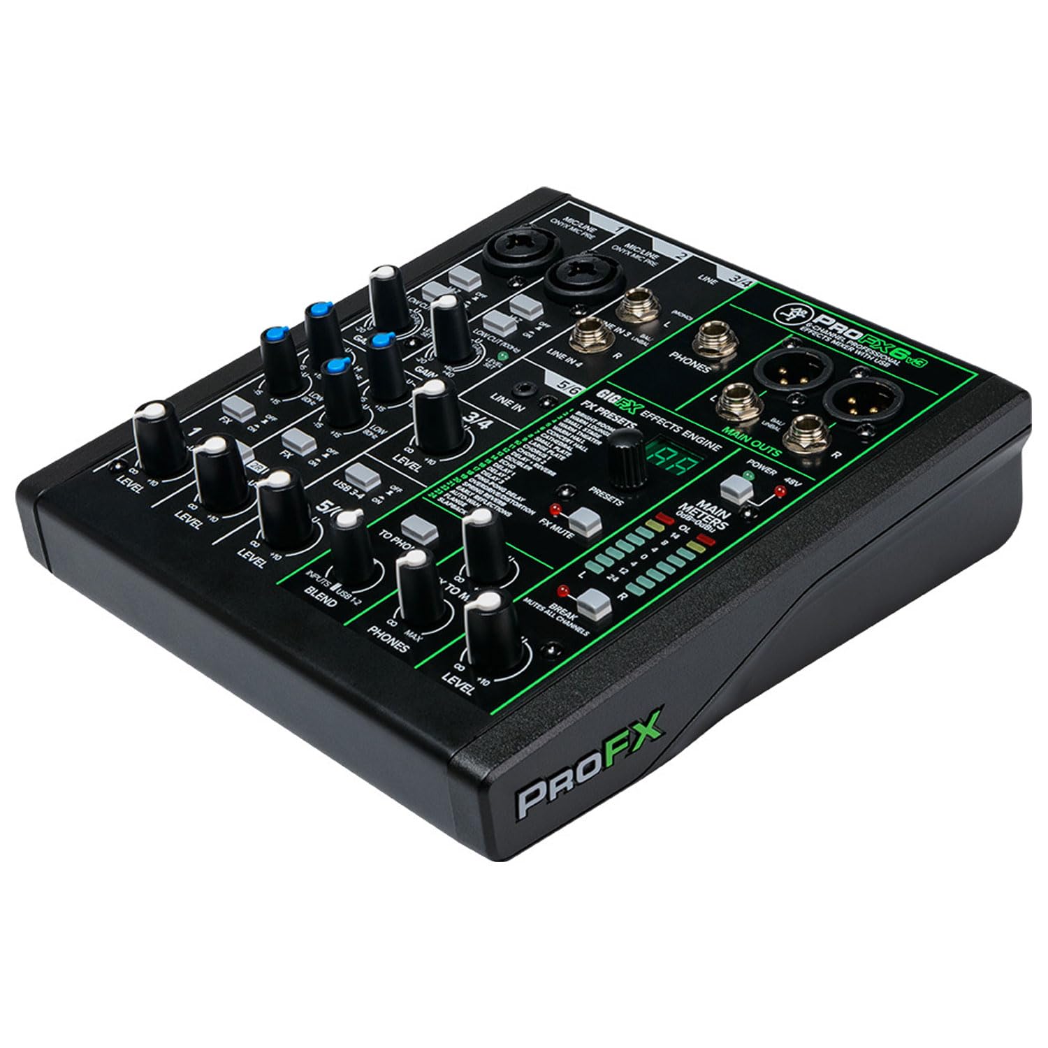 Mackie ProFX6v3 Mischpult 6-kanaliger Analogmixer