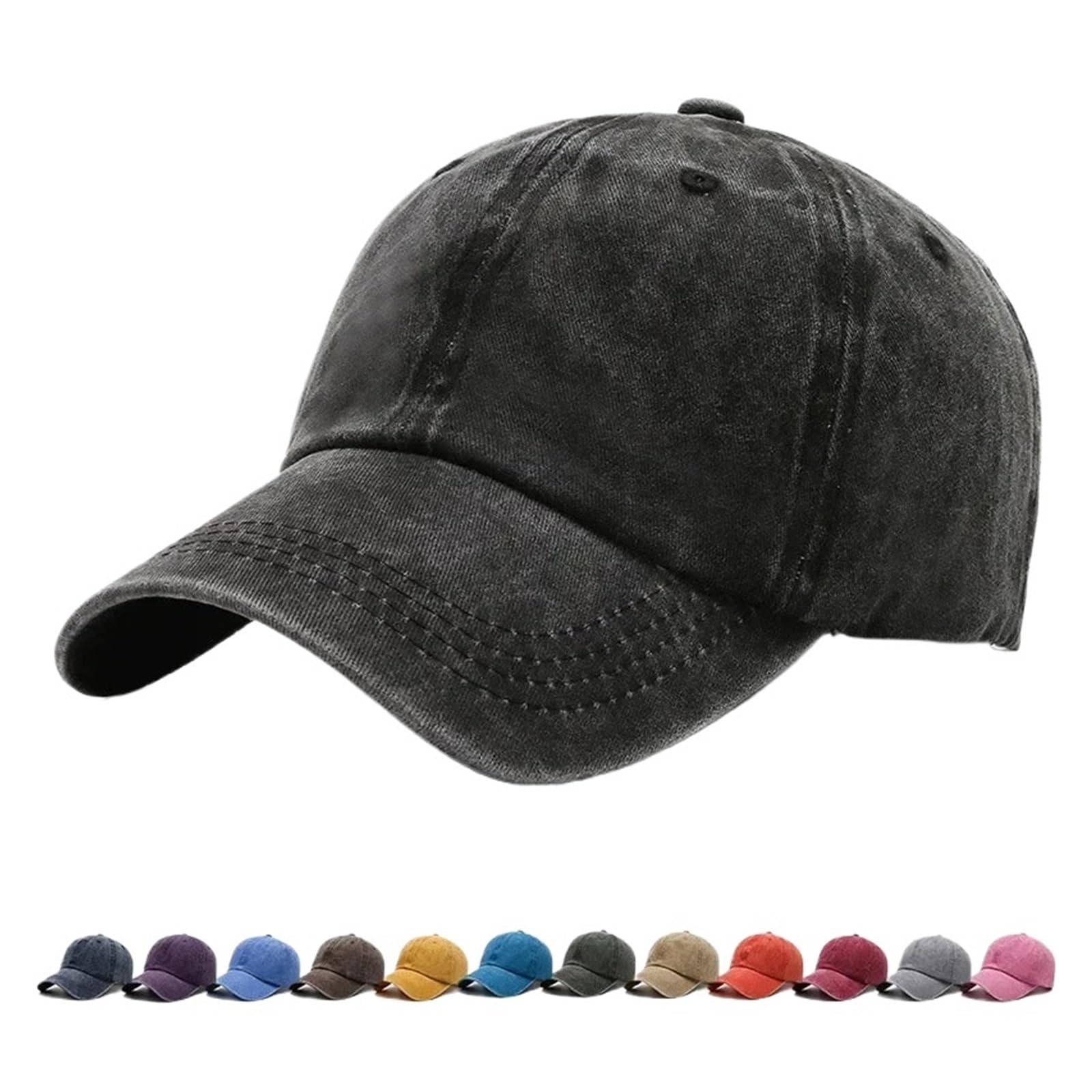 1 Pieza Gorra de béisbol Snapback de algodón Unicolor