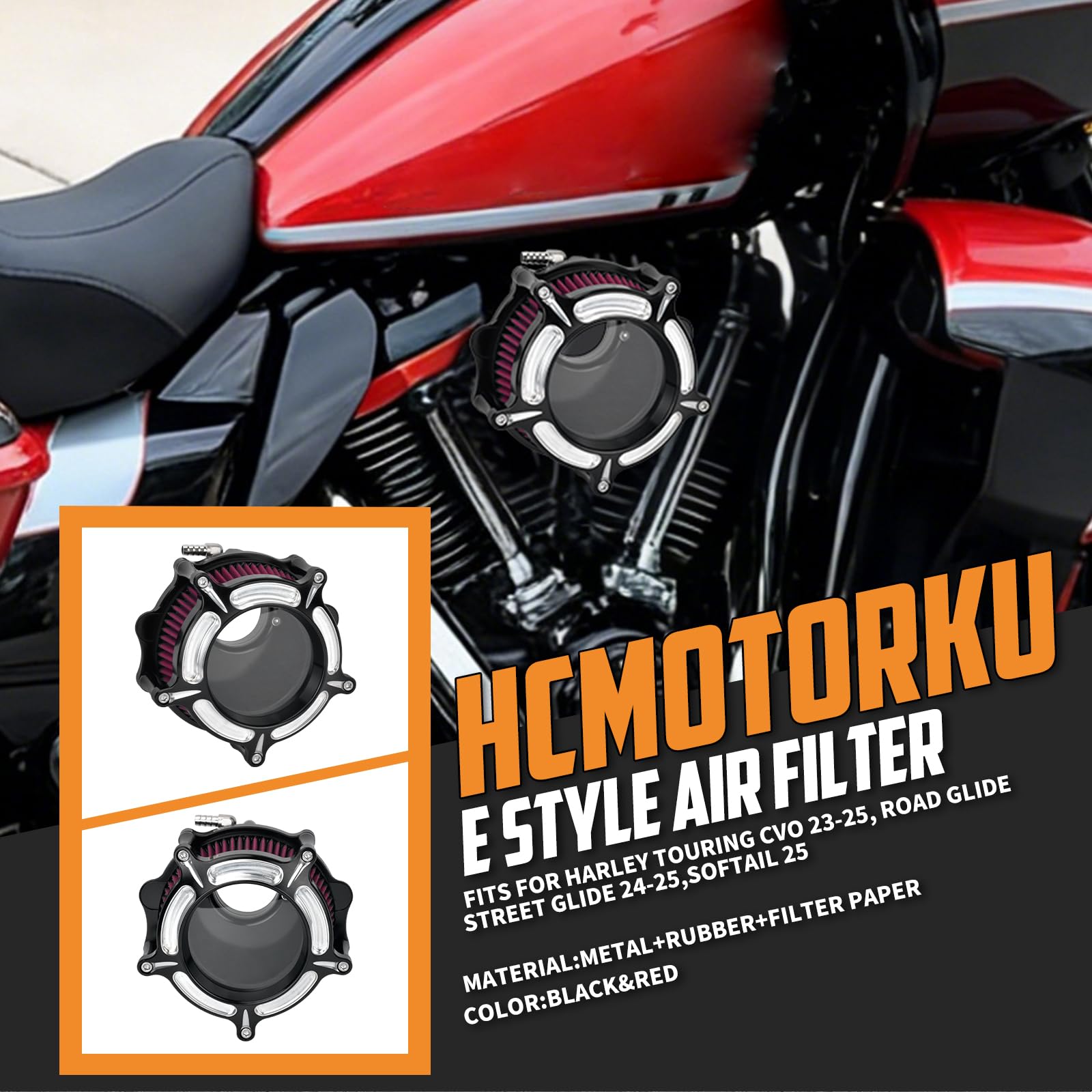 Amazon | HCmotorku ハーレー用 エアクリーナー エアフィルター CVO