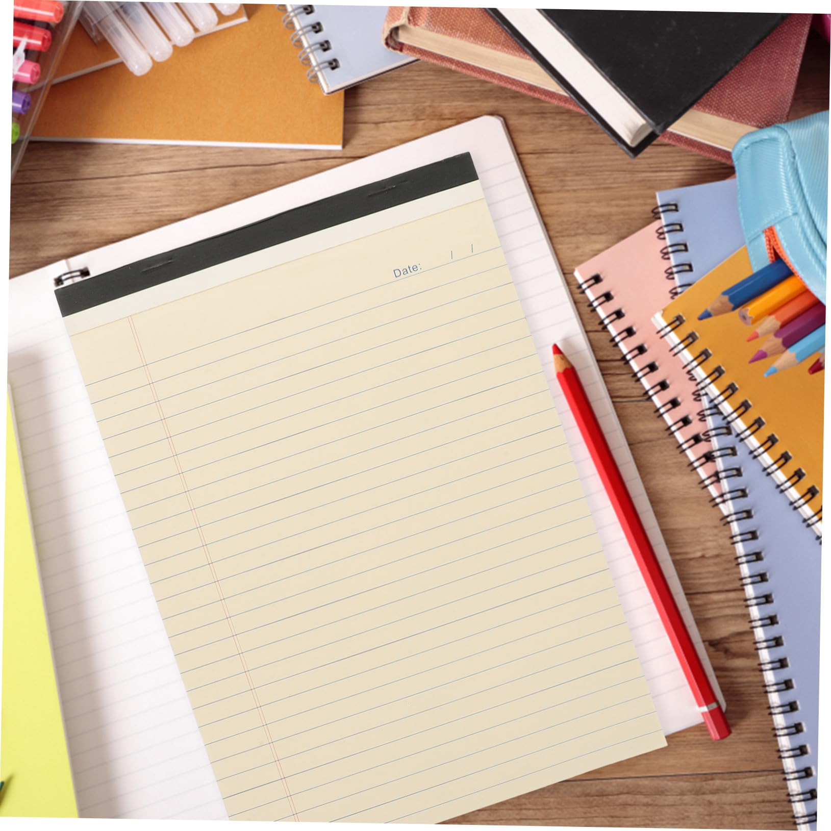 4 Sztuki Legal Notepads Tearable Lined Notebooks Lightweight Office School Memo Pads for Daily To-do Lists And Notes