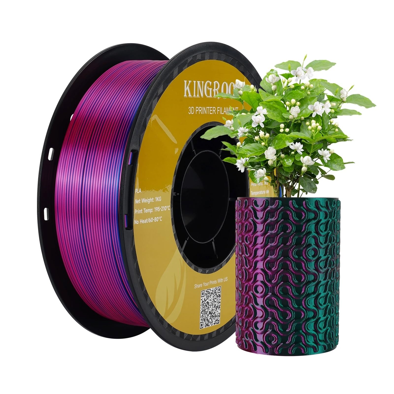 Filament do drukarki 3D Drukarka 3D Jedwabny filament PLA 1 kg 1,75 mm Kolorowe filamenty do materiałów drukarskich 3D (kolor: czerwony niebieski zielony)