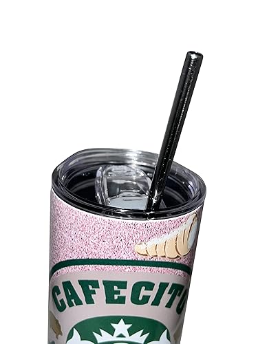Miniatura 8 de Cafecito y Pan Dulce - Stainless Steel Tumbler - Handmade Cafecito - 20oz Straight Skinny Tumbler (20oz)