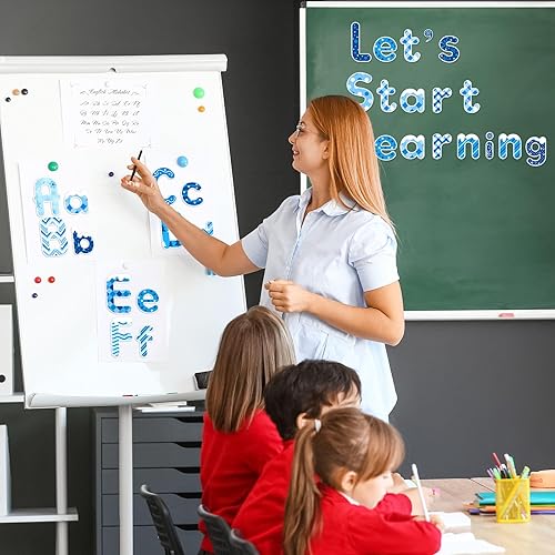 Miniatura 7 de Faccito Juego de 231 piezas de decoración de tablón de anuncios de invierno, letras del alfabeto, recortes del alfabeto, juego combinado de letras