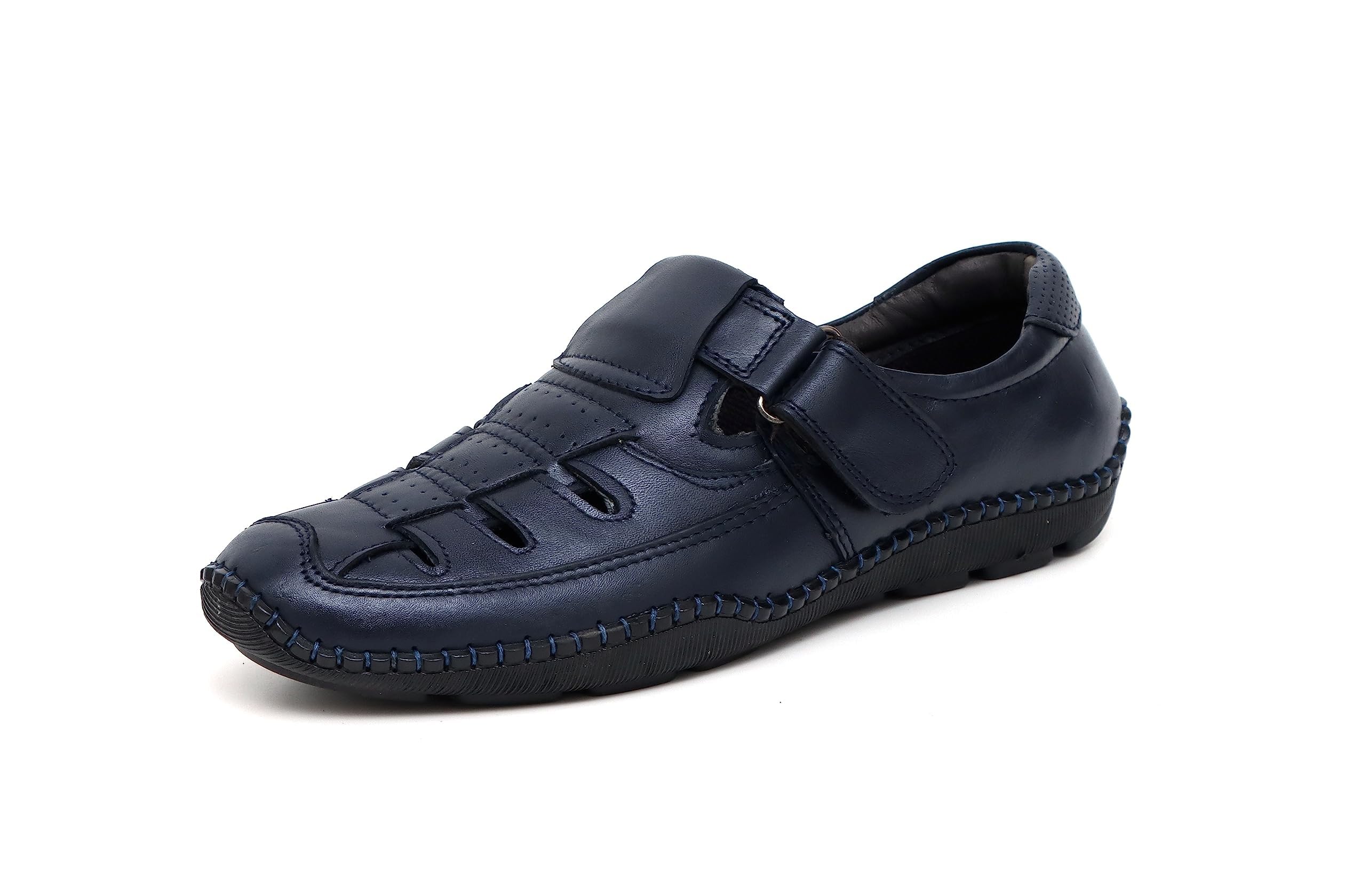 SF SanFerrara Blue Original Leather Sandler for Men - 08 UK (B0CC31S735) Amazon Price History, Amazon Price Tracker