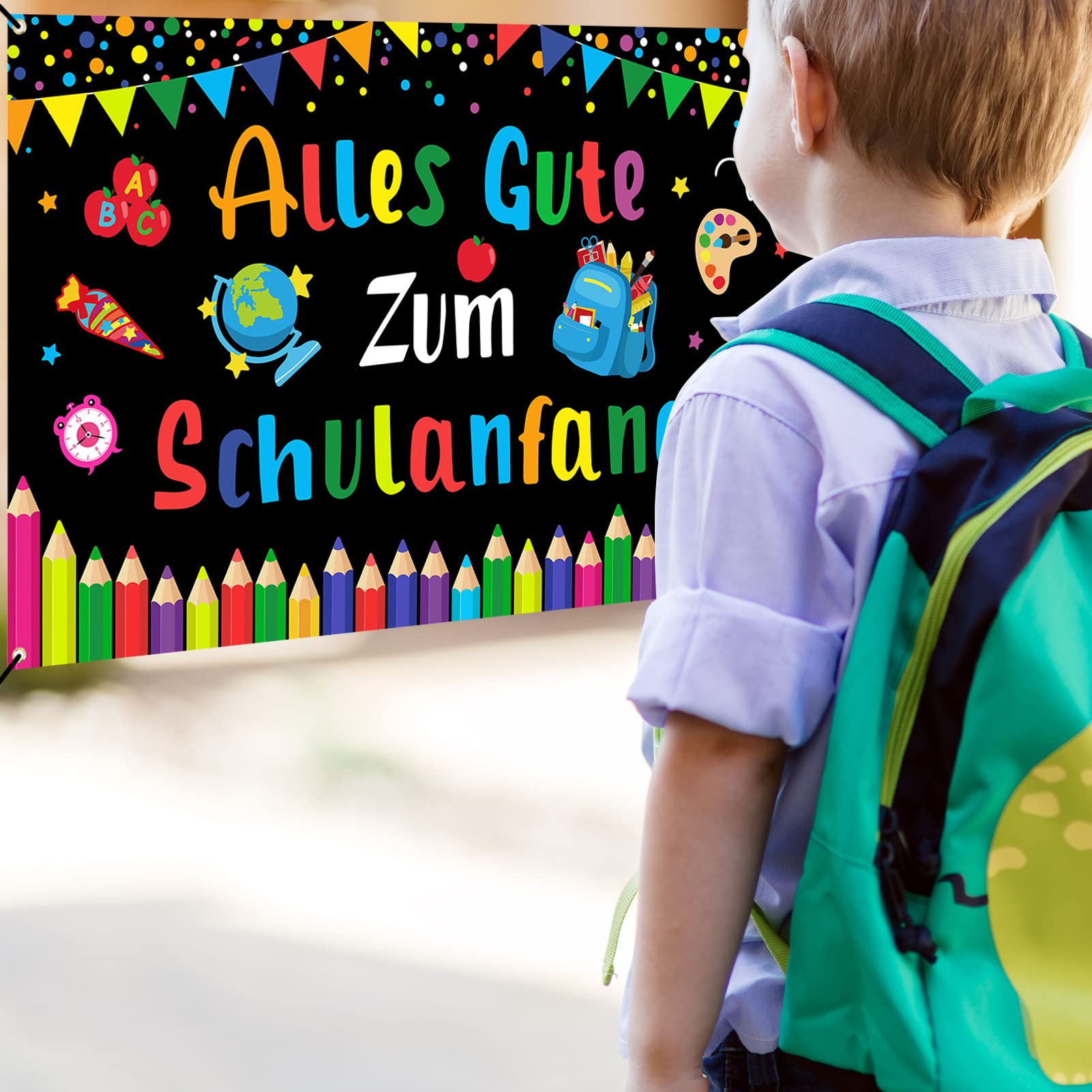 Ovanda Schulanfang Banner 'Alles Gute Zum Schulanfang' - 180x90cm Stoffbanner