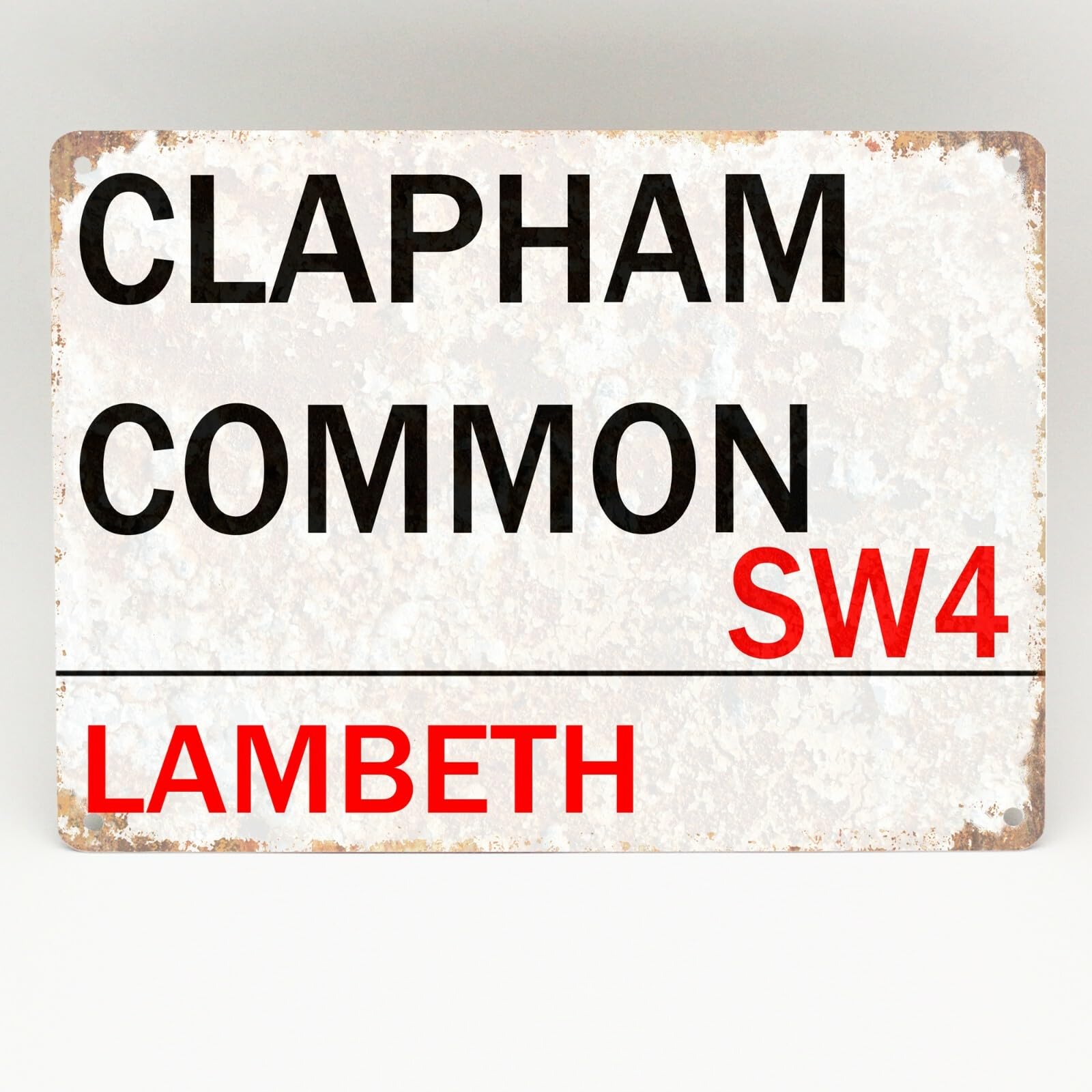 Yelaceccb Tin Sign A13655 Clapham Common Metal Sign London Street Novelty Retro Wall Plaque Door Street Sign 8X12 Inches