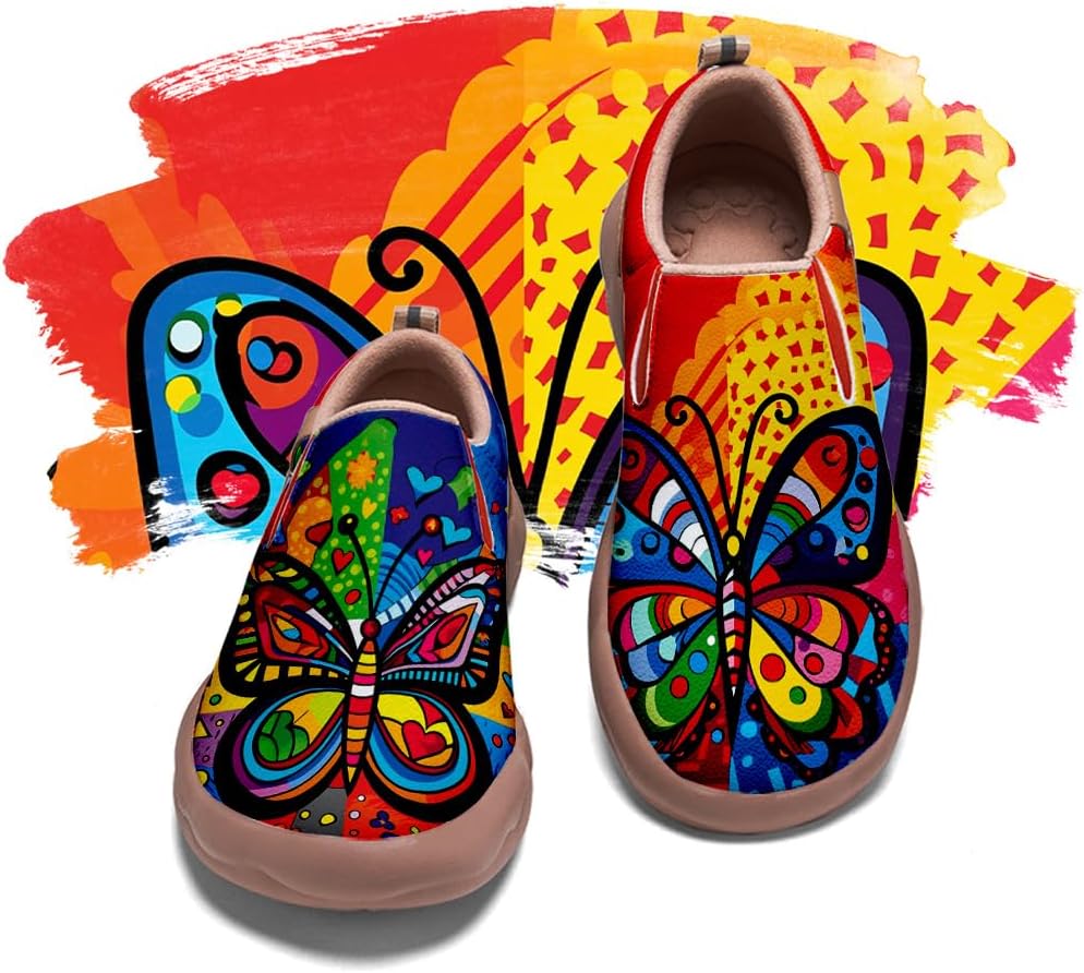 Onehorse Girls Sneakers Boys Slip-Ons Kids Loafers Painted Travel Shoes