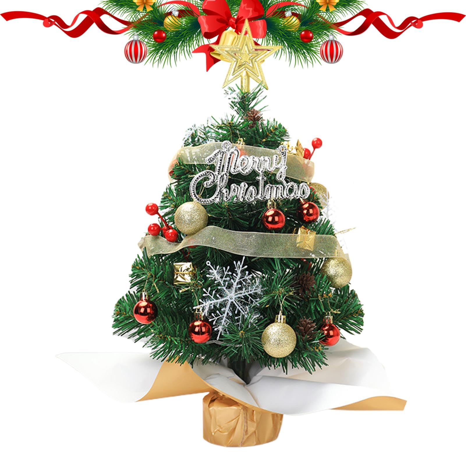 Amazon.co.jp: Tabletop Christmas Tree, Small Artificial Christmas