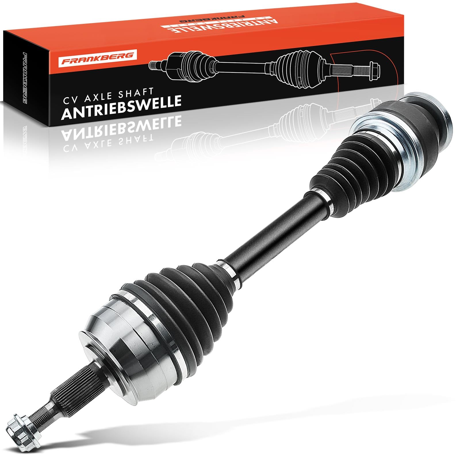Frankberg Eje motriz Eje de transmisión sin ABS Ring Eje delantero Izquierda Compatible con M.u.l.t.i.v.a.n V 7E 7H 2003-2015 Transporter V Bus 7E 7H 2003-2015 Replace# 7H0407271AS