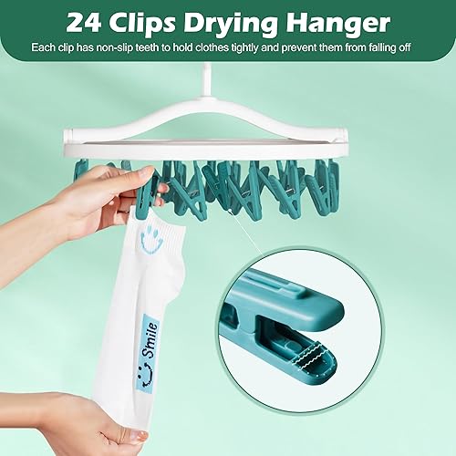 Miniatura 3 de Percha de secado de plástico PP de alta calidad, estante de secado antioxidante para ropa, calcetines, lencería, delicadas, colgador de secado con