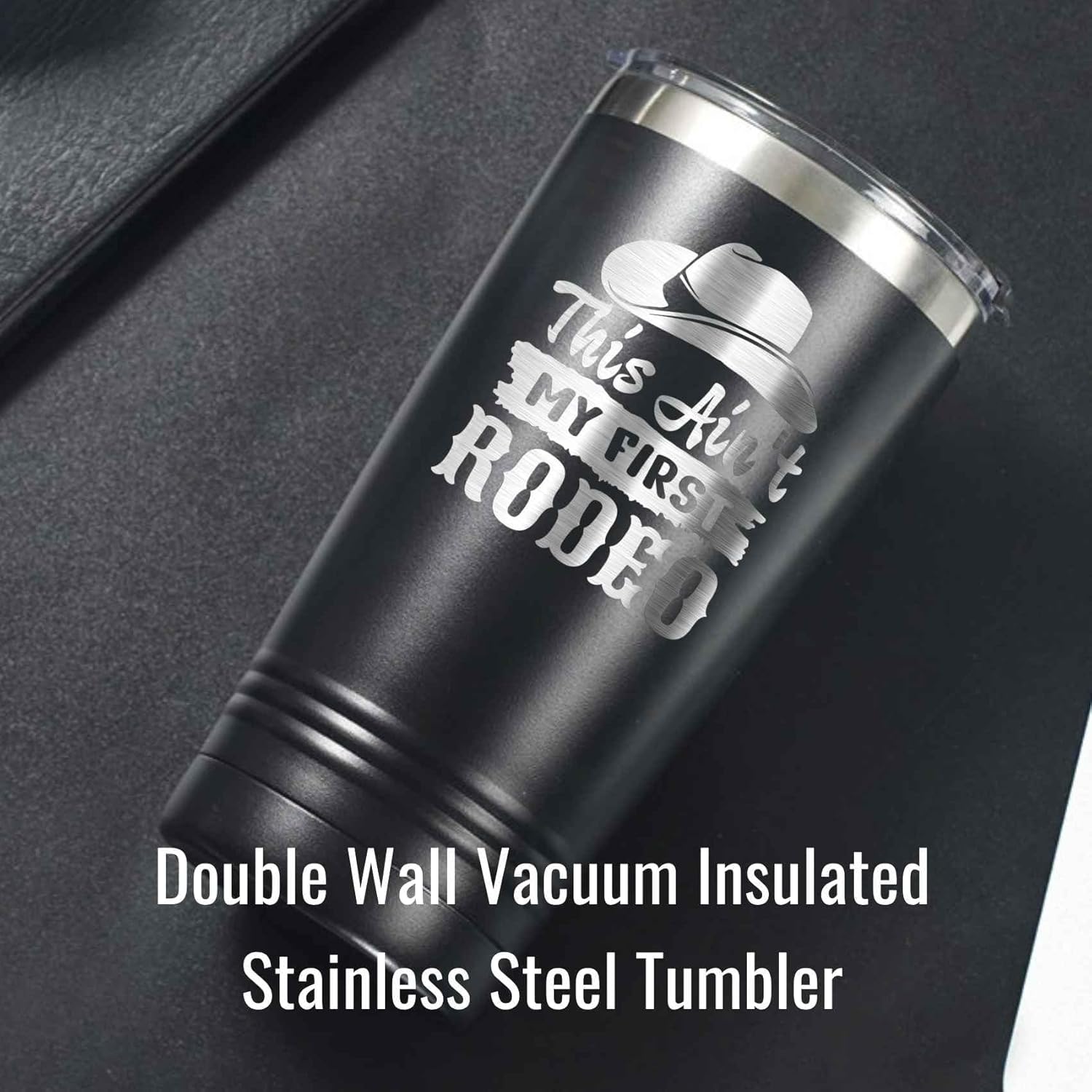 Onebttl Funny Cowboy & Cowgirl Gifts for Men & Women, 20oz Stainless Steel Insulated Travel Mug, Perfect for Cowboy & Cowgirl - Image 3