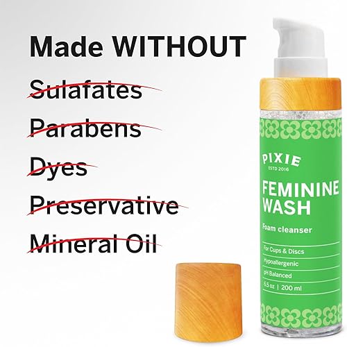 Miniatura 7 de Pixie Menstrual Cup Wash - Dispensador de espuma - Esterilizador limpiador para tazas y discos de período - pH equilibrado e ingredientes orgánicos