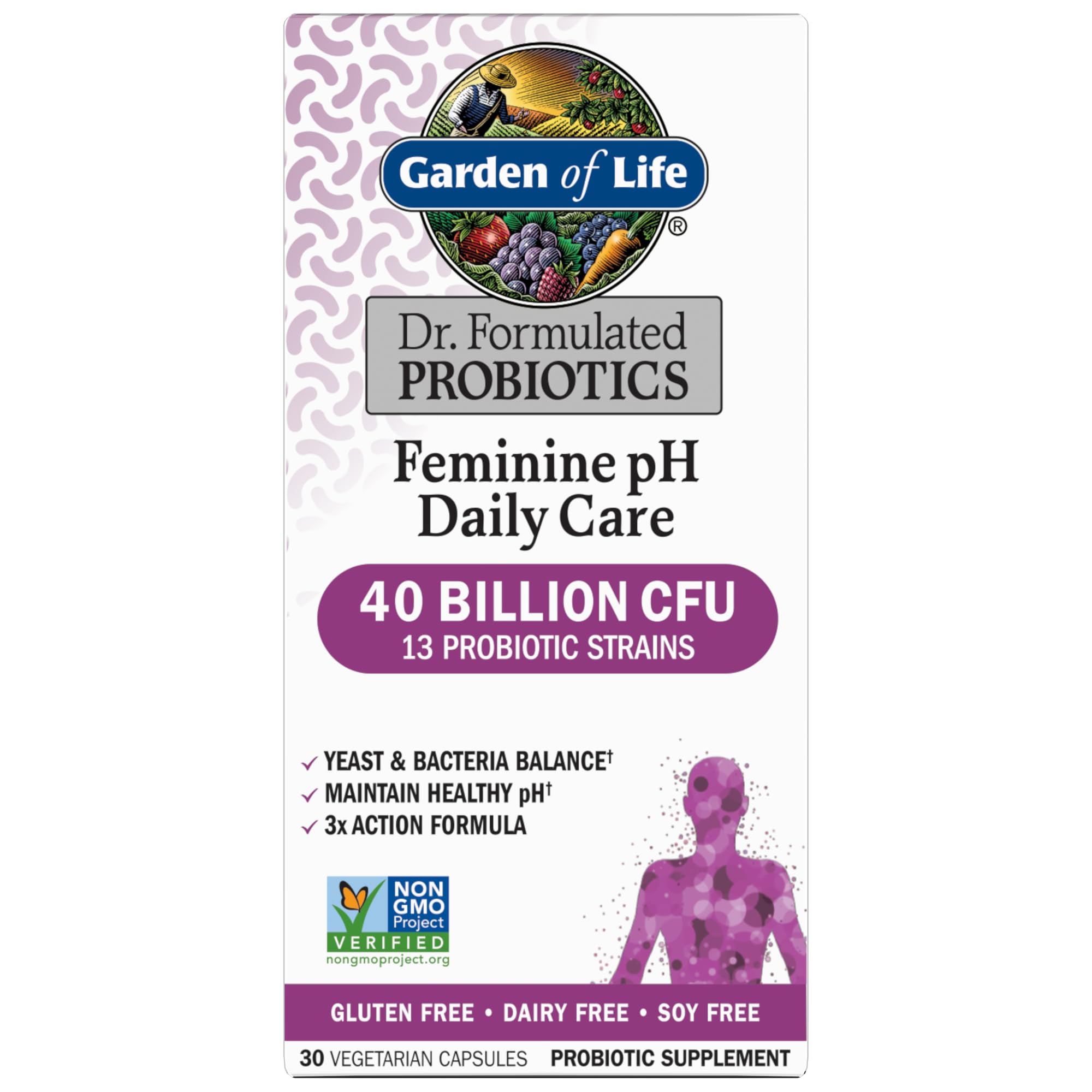 Femini Ph Daily Care Probiotic Capsule, 30 Count
