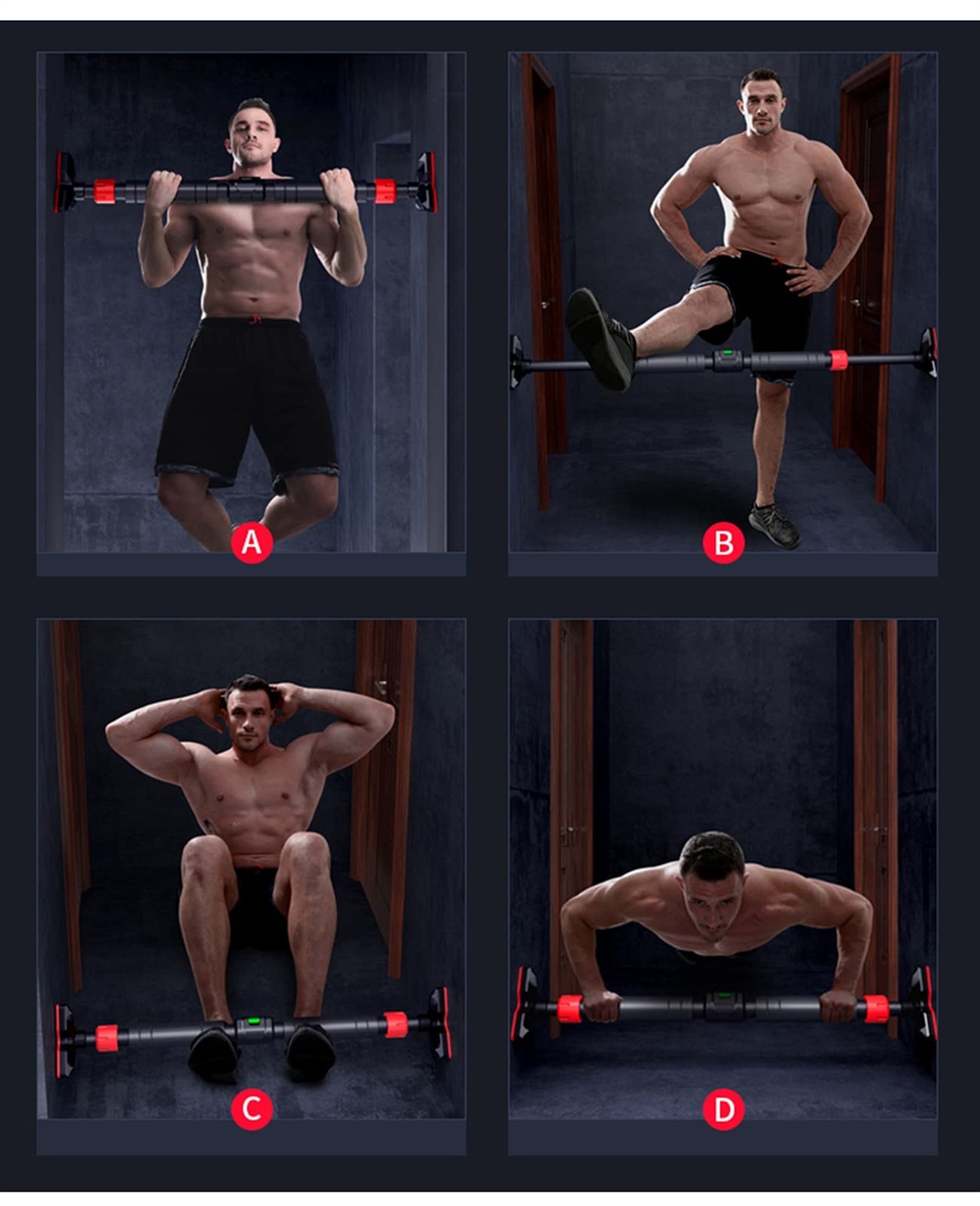 Set di barre per trazioni per trazioni, barra orizzontale per fitness in casa, con anello per bambini, cintura di resistenza regolabile, attrezzatura per sospensione, carico 300 kg