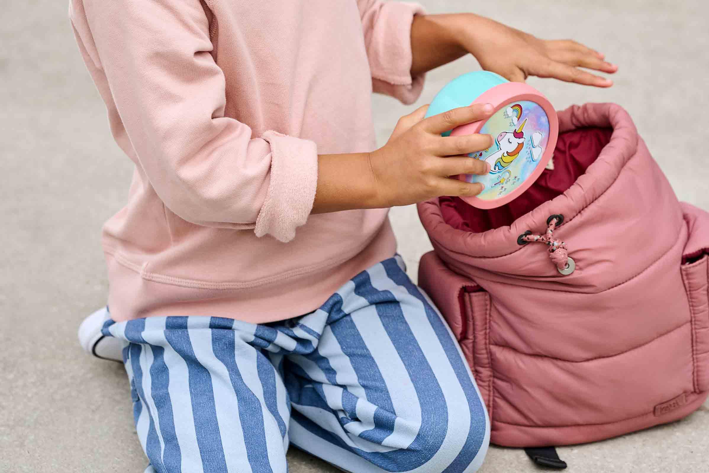 Mepal - Pausenset Campus - Set für Kinder mit Pop-up Trinkflasche, Lunch Box & Obstbox - Lunch-Set für die Schule oder unterwegs - Spülmaschinenfest - 400 + 750 + 300 ml - Cool blue