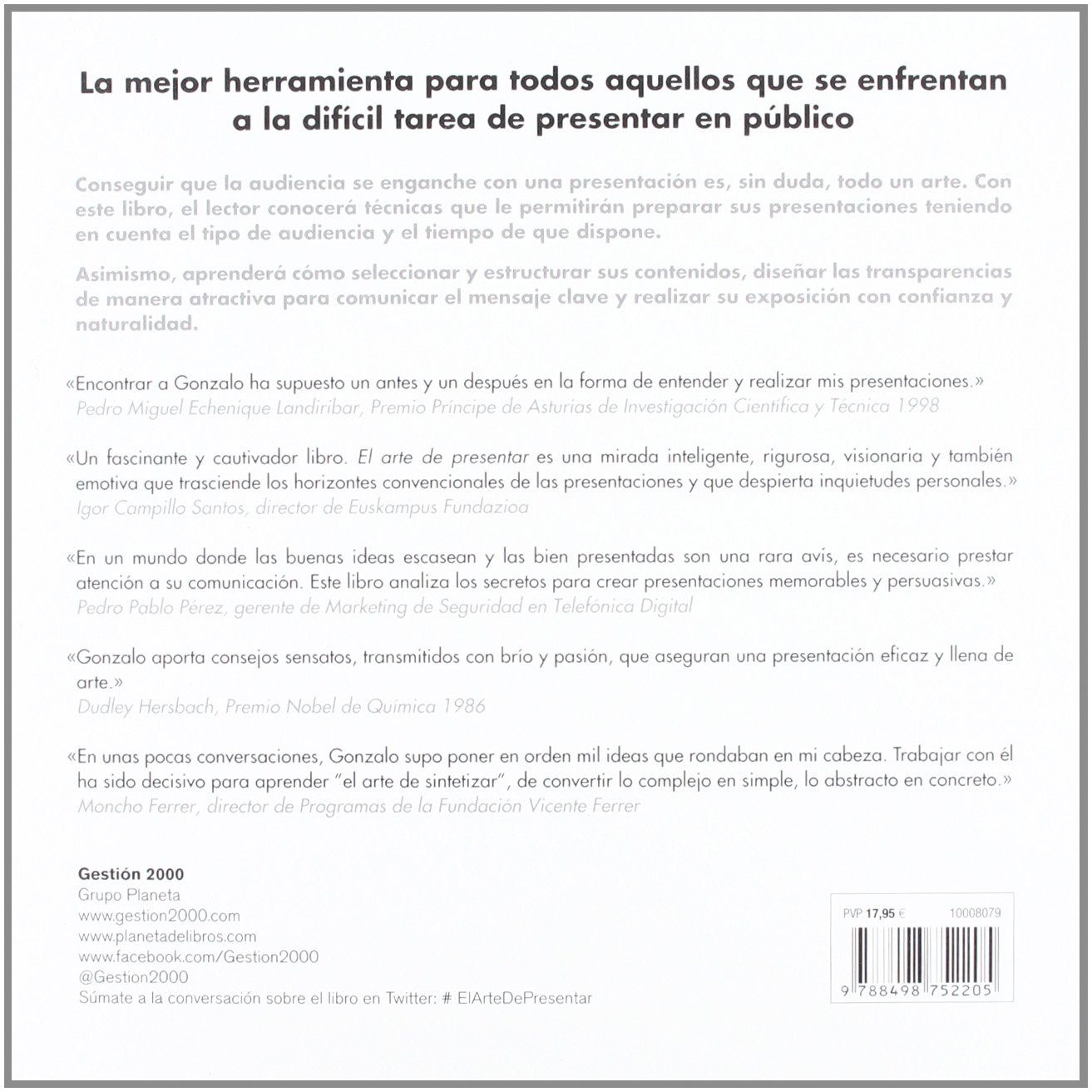 El arte de presentar: Cómo planificar, estructurar, diseñar y exponer presentaciones