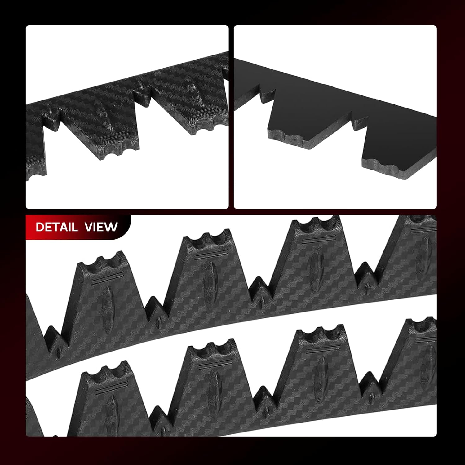 8-Pack Front Bumper Lip Protection（Universal） - Carbon Fiber Guard Compatible with Lowered Vehicles & Aftermarket Lips