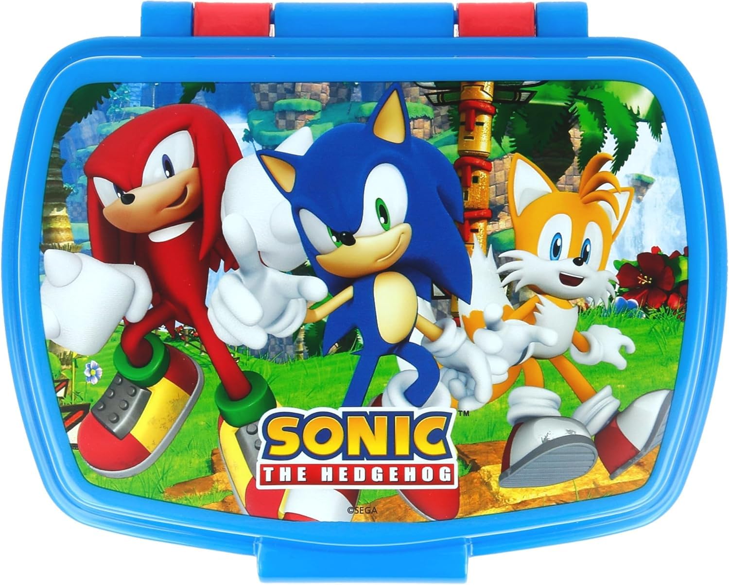 Boîte à Goûter Enfant Sonic 17x14 cm Lunch Box École Maternelle Plastique Sans BPA