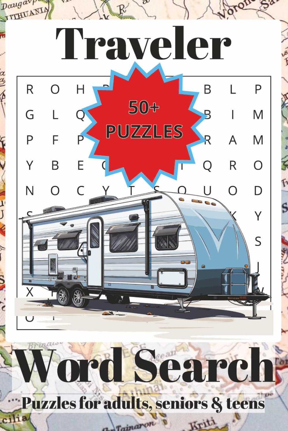 Traveler Word Search Puzzle Book: Word Searches with Easy-to-Read Print about Traveler, Cartography, and More | 6X9 inches, 108 Pages | 50+ Puzzles … Gift for Vacations, Holidays and Free Times