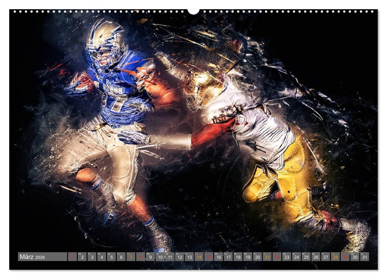 American Football - so cool (Wandkalender 2026 DIN A2 quer), CALVENDO Monatskalender: American Football, Teamsport der Extra-Klasse - beispiellose ... Kraft und Taktik. (CALVENDO Sport)