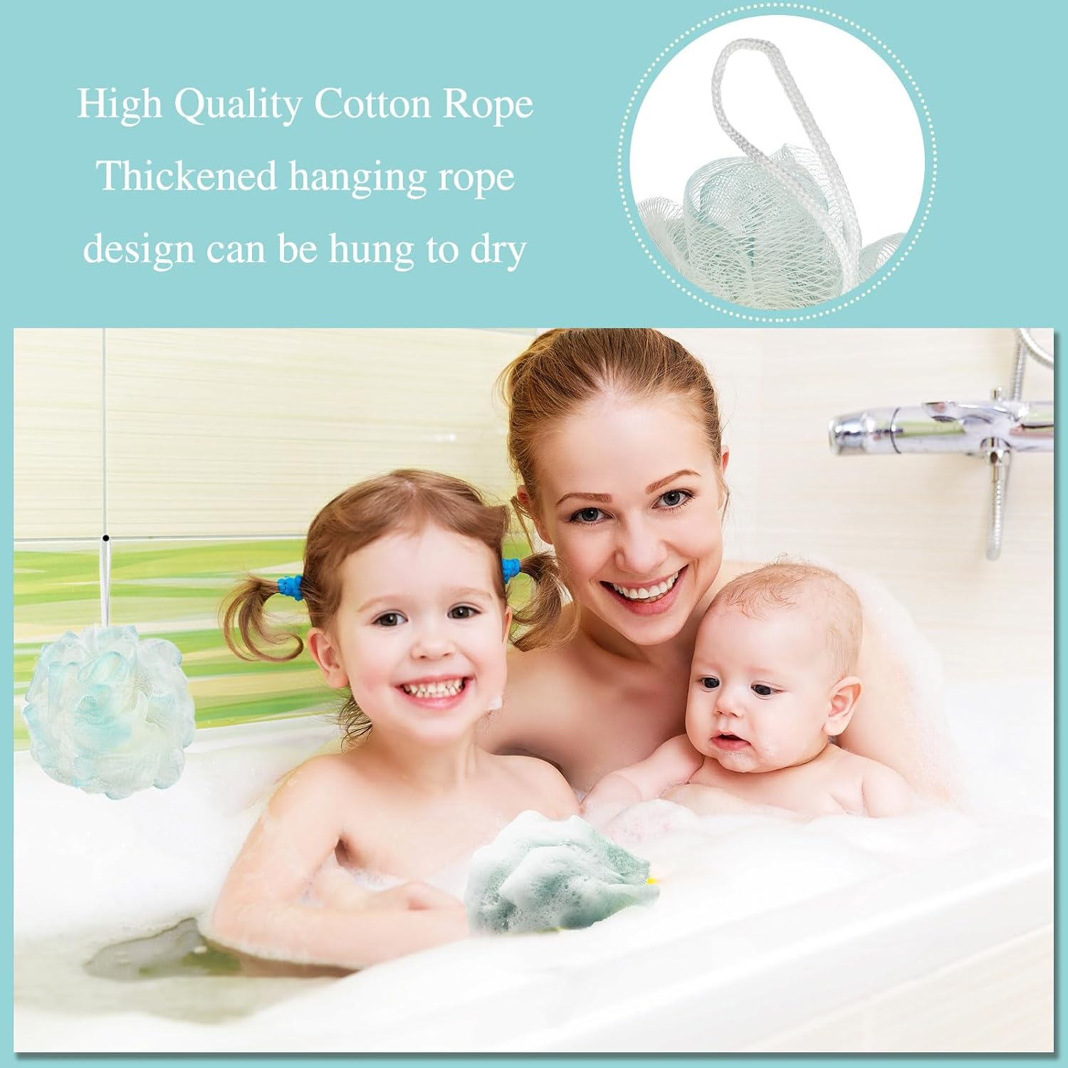 CHENGU 80 Pcs Loofah Sponge Bath Pouf - Bulk Shower Puff for Body Wash - Exfoliating Mesh Scrubber for Baby, Women, Men - 20g (Plain Colors)