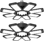 Garage Lights - 240W LED Garage Light 1 Pack 24000lm Garage Lights Ceiling LED with 8 Deformable Panels, Shop Light 6500K fit for E26 E27 Bulb Socket, Lighting for Workshop Basement Barn