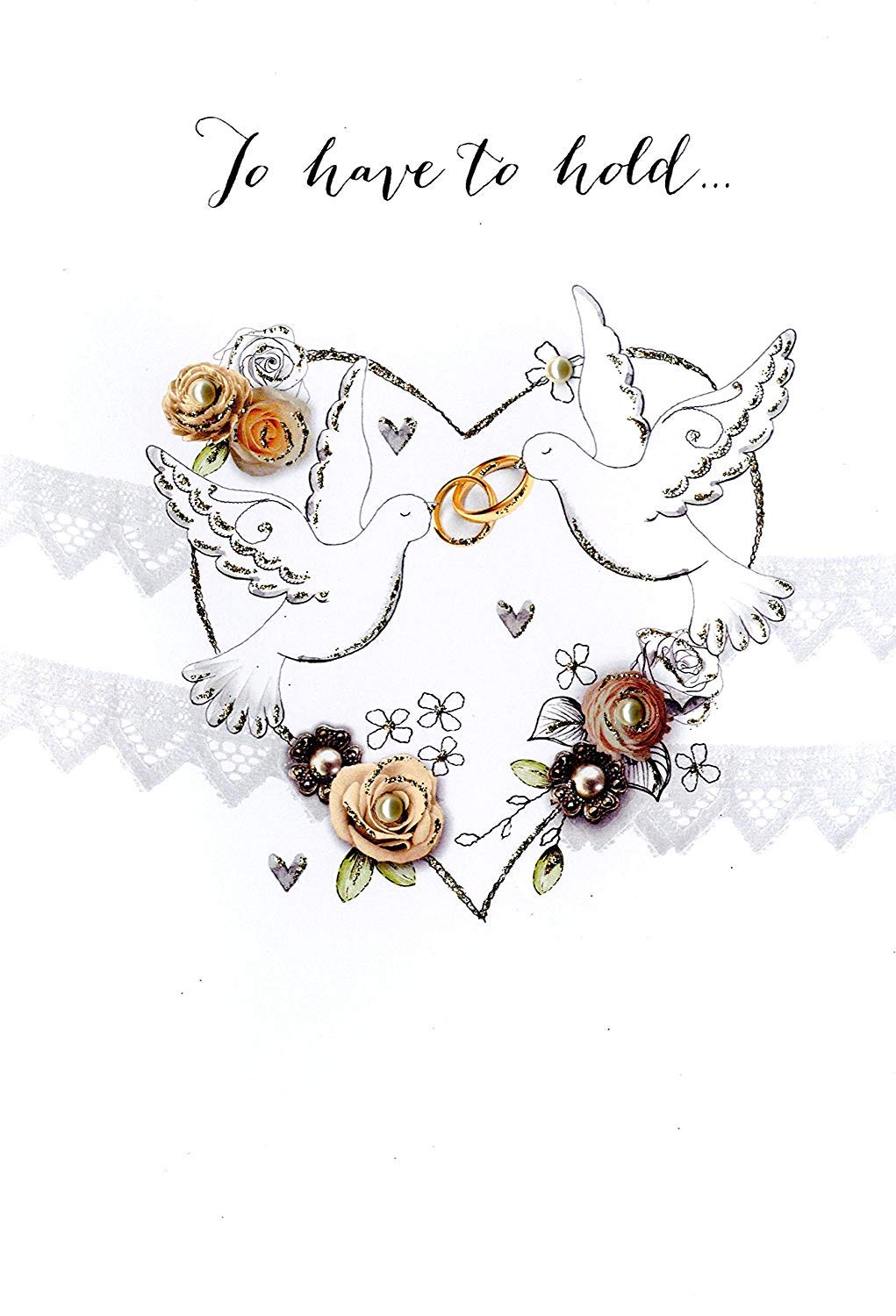 Handgemachte Geburtstagskarte Mit Glitzer – 17x23 Cm, Mit Umschlag, „With All My Love“