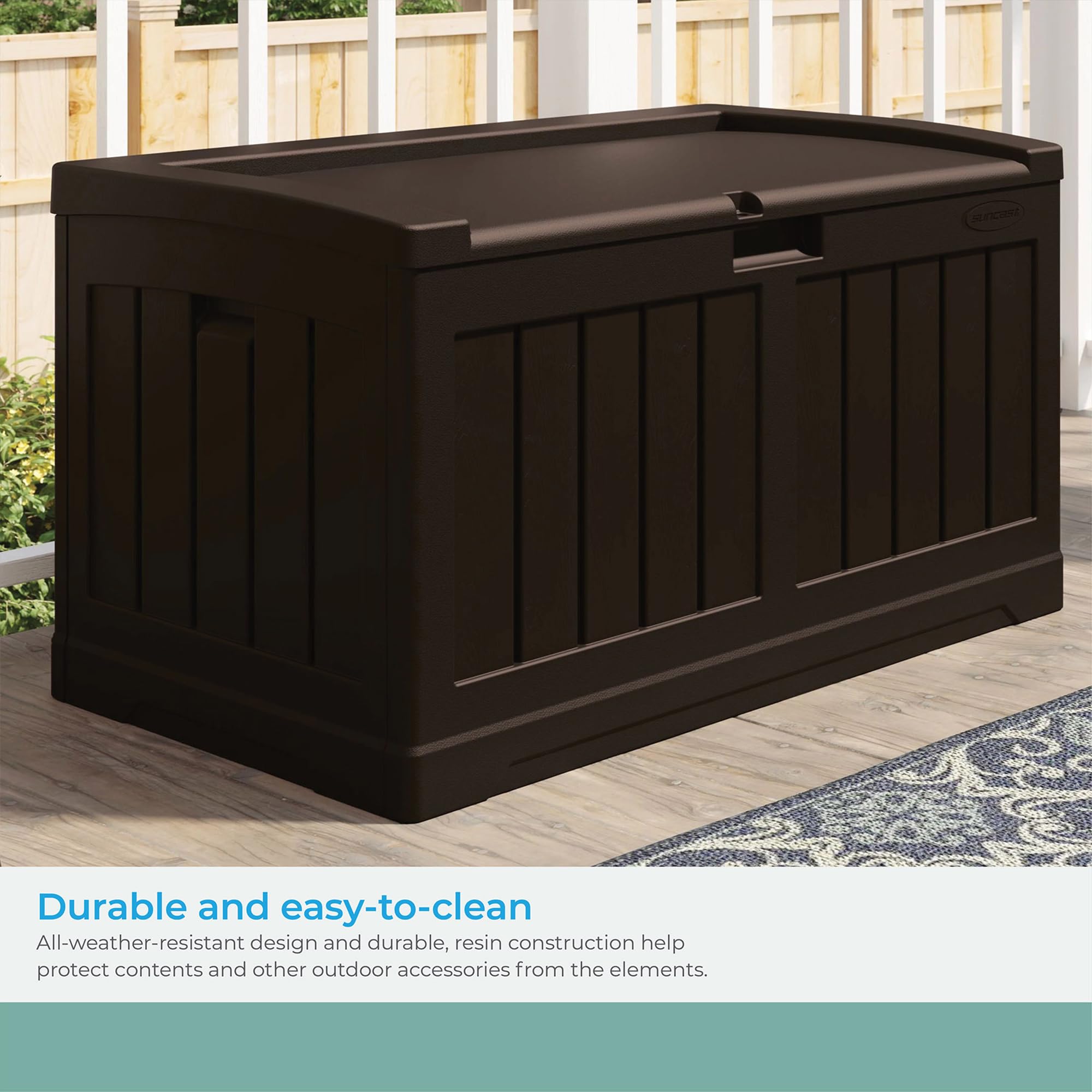 Suncast 50 Gallon Medium Capacity All Weather Construction Resin Outdoor |  Desertcart Tunisia