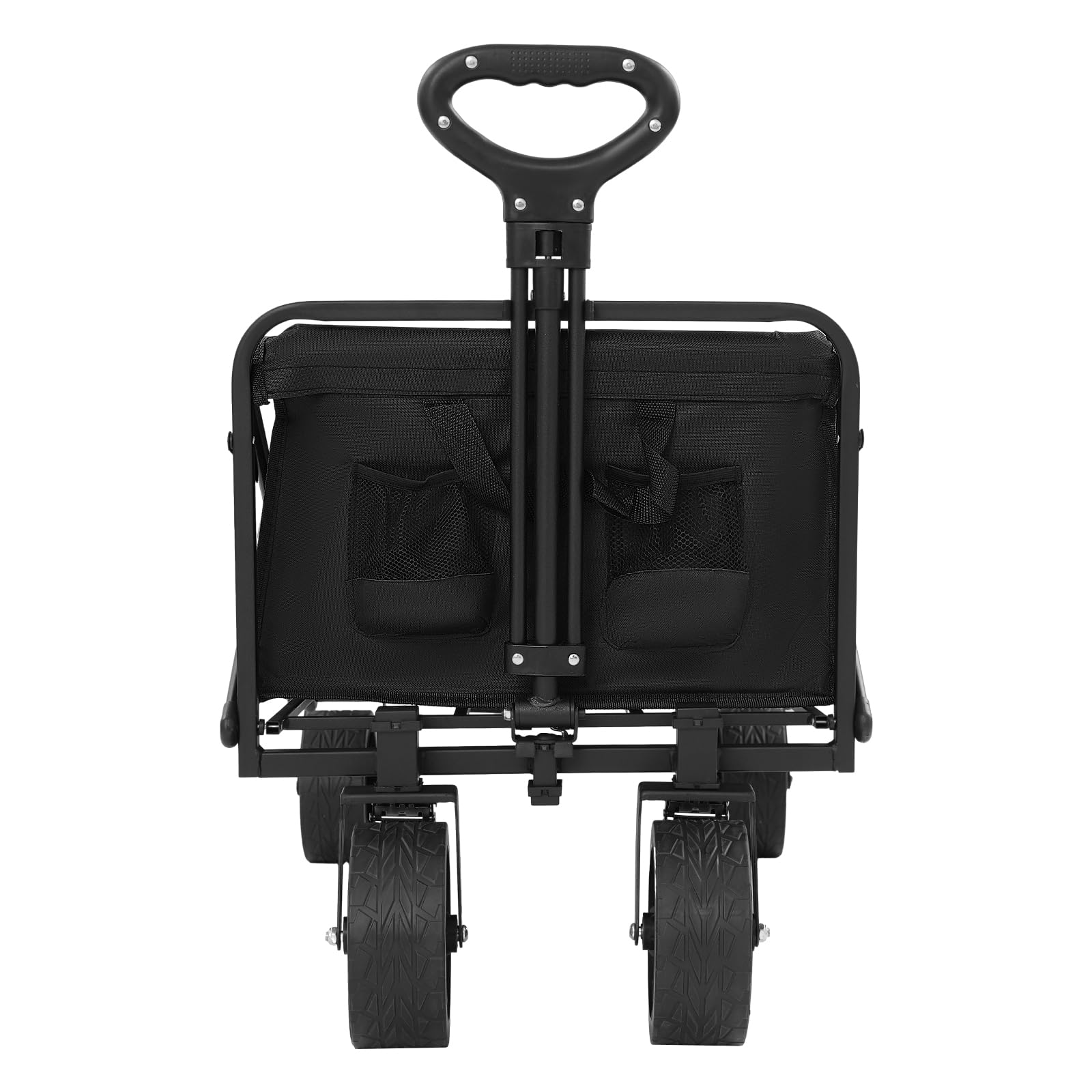 Carretilla de mano plegable de 5/8 pulgadas, carro de camping plegable con asa, capacidad de carga 90 kg/115 kg, carro de mano plegable, 4 ruedas desmontables para compras, camping, jardín (negro, 8