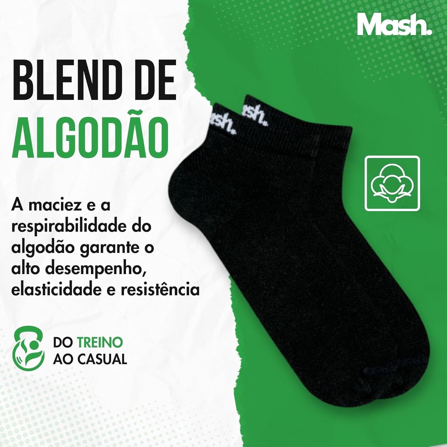 Kit 3 Pares Meia Sapatilha Cano Curto Esportiva Active Com Algodão Unissex Mash em promoção! Veja a oferta e mais achadinhos de Moda íntima 3 Hoje é o melhor dia para comprar Kit 3 Pares Meia Sapatilha Cano Curto Esportiva Active Com Algodão Unissex Mash com aquele preço maroto! Promoção! Aproveite a oferta! 3