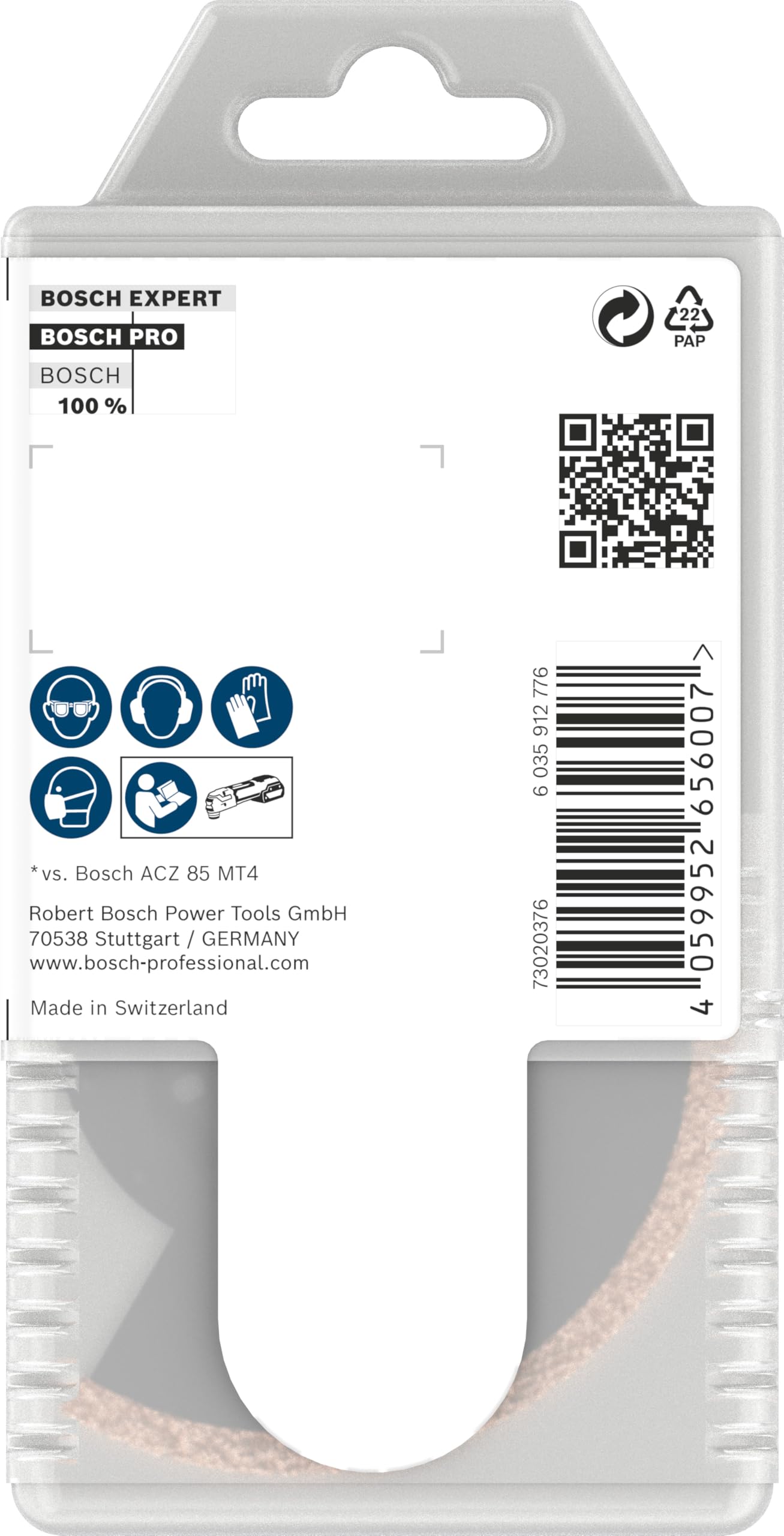 Bosch 10x Lame pour outil multifonctions PRO Multi Material ACZ 85 RT3 (pour Mortier, Béton cellulaire, Ø 85 mm, Professional Accessoire Outil multifonction)