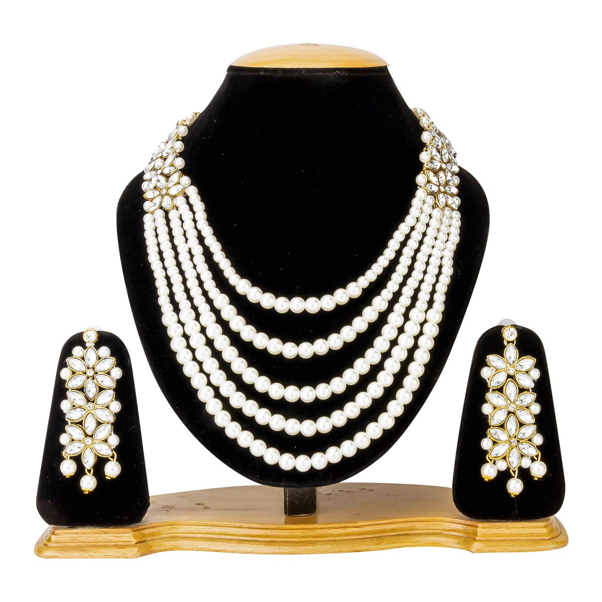 Kundan & Pearl Plated Jewelry Set (CT-NCKK-44116)
