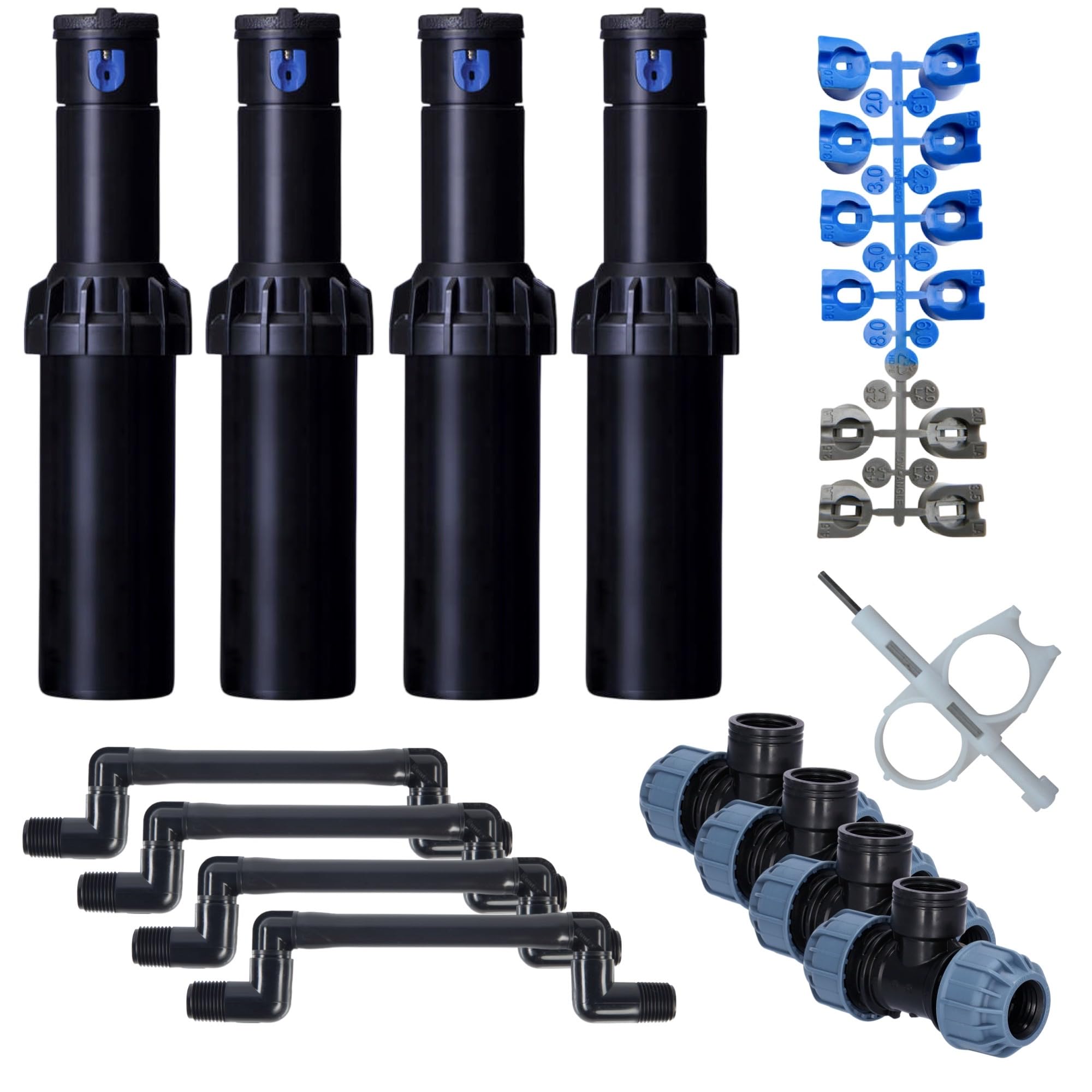 Hunter I-20-04 Getrieberegner Profi-Installations-Set für Bewässerung (4 Regner)