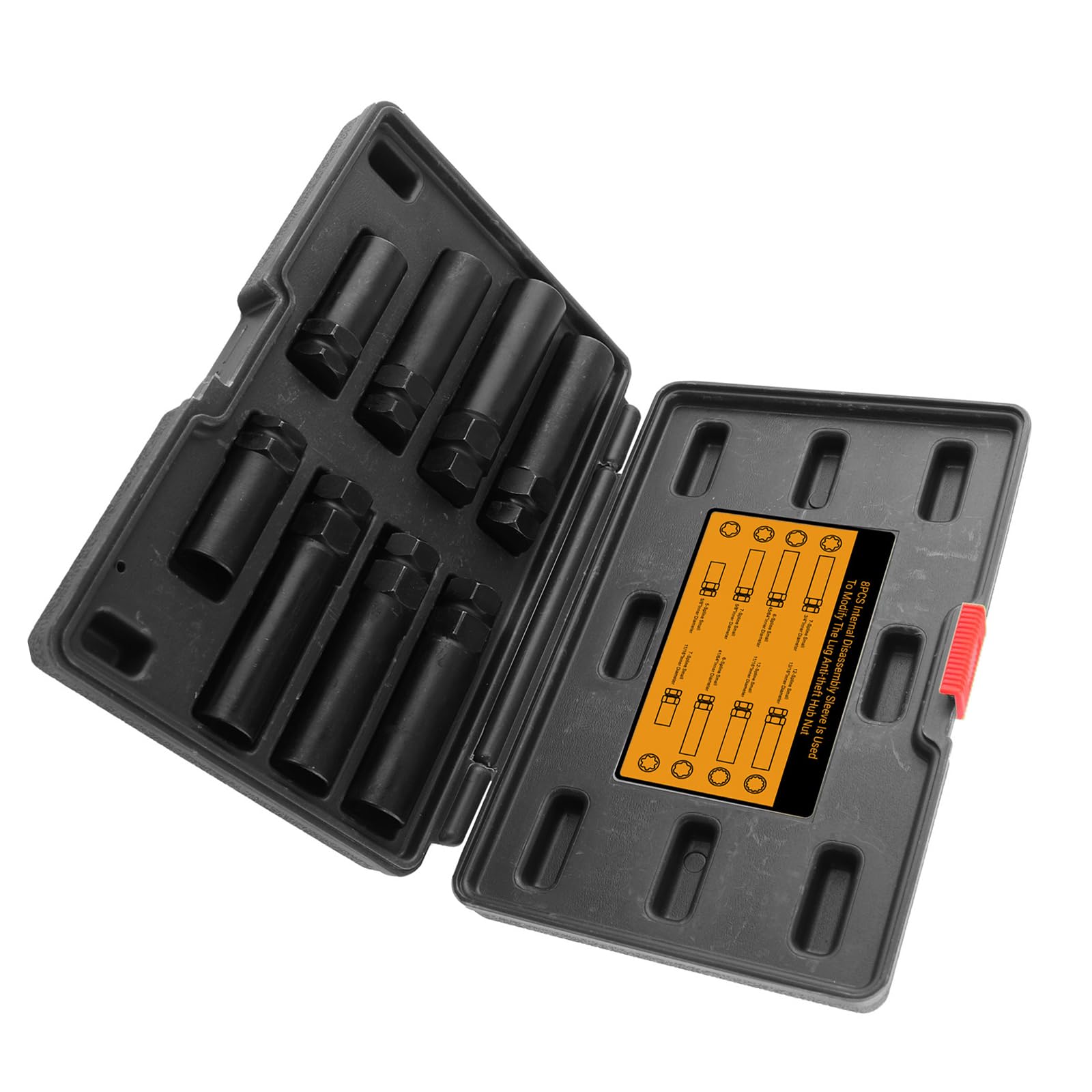 Kalttoy Cg1786b Professional 8 Piece Lugs Nut Removal Set Supporting Metric Standards For Spline And Hexagonal Styles Nut Professional Socket Set