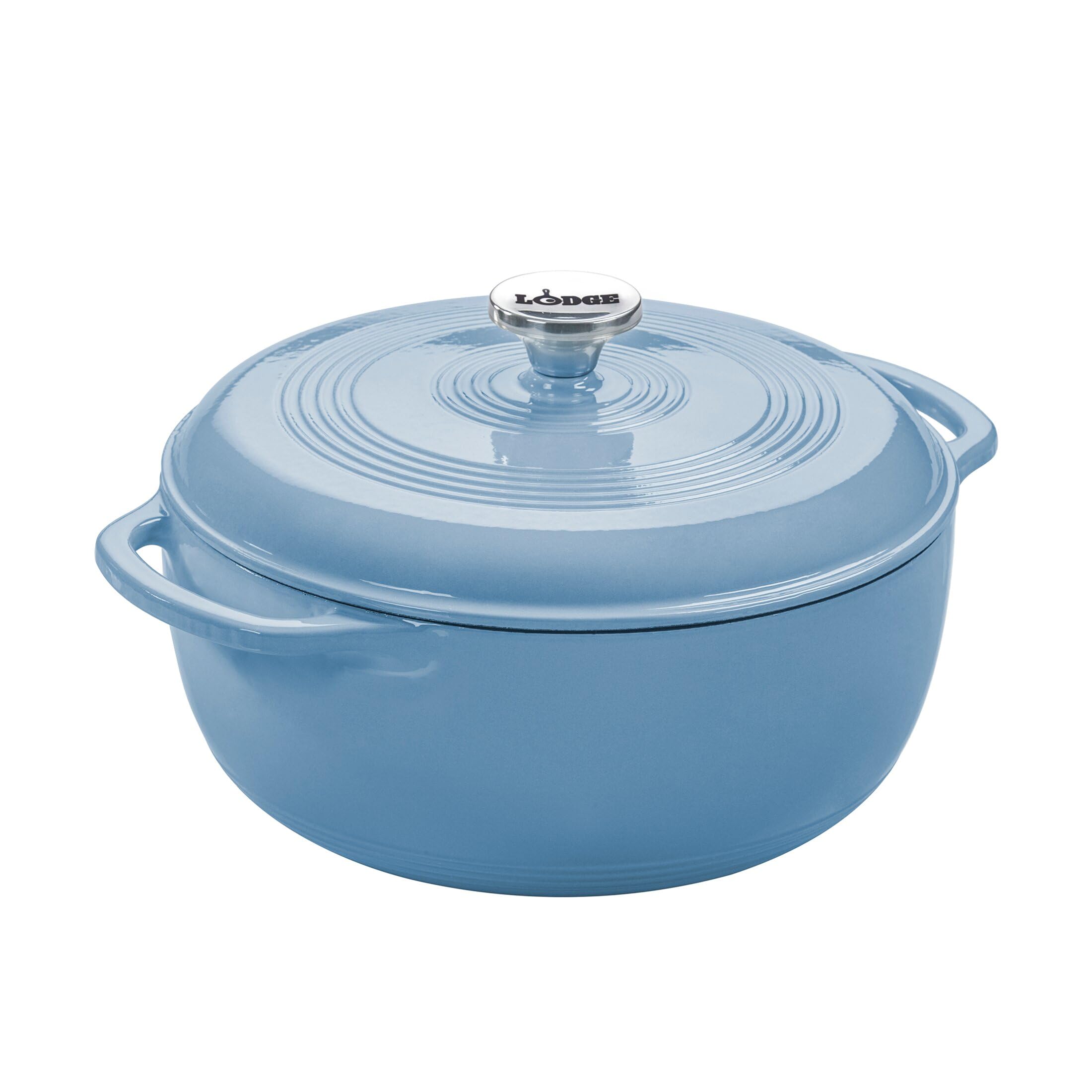 Amazon.com: Lodge 3 Quart Enameled Cast Iron Dutch Oven with Lid