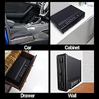 Vista 6 de Biometric Gun Safe for Pistols Quick-Access Handgun Safe 2 Guns with Fingerprint Lock and Backlit Digital Pistol Safe for Home Nightstand Bedside Car