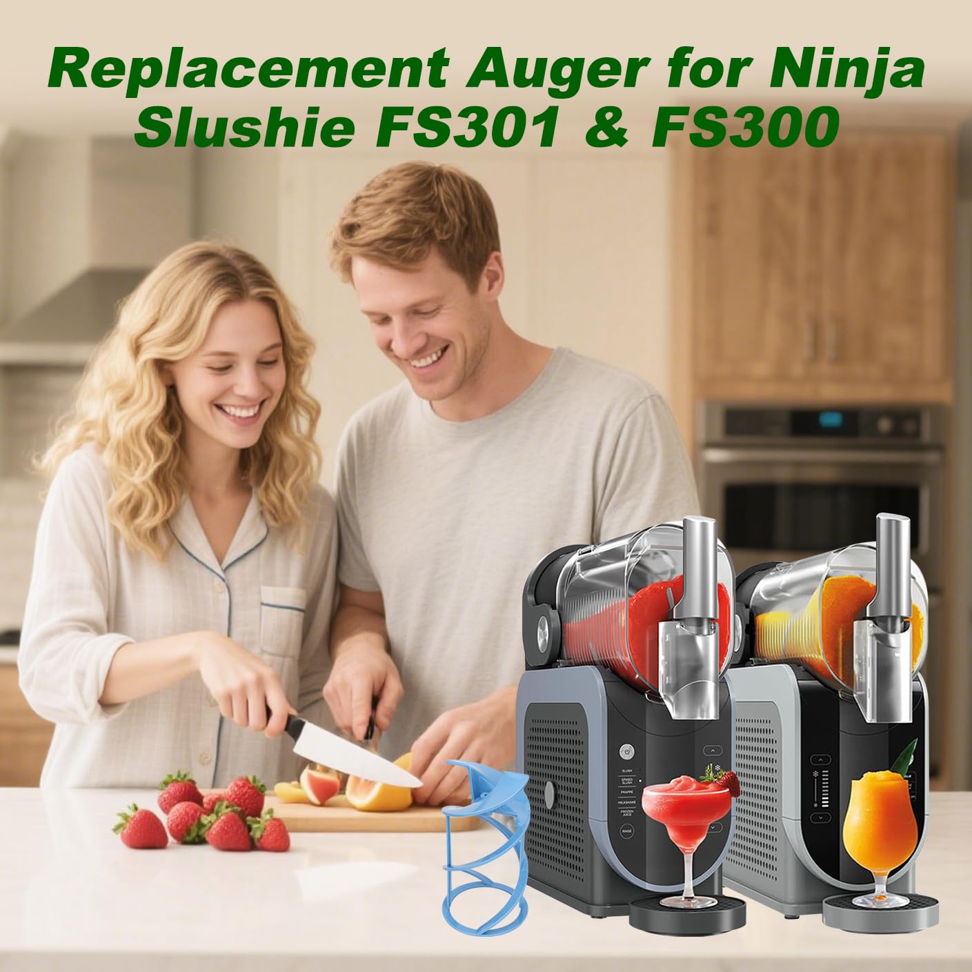Tarière de rechange pour Ninja Slushie FS301 et FS300 – Accessoires de machine Slushie, pièces de rechange sans BPA (bleu ciel)