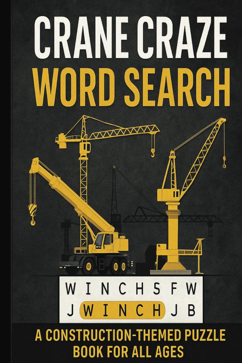Crane Word Search for All Ages!: Big Machines Puzzle Book with Construction Trucks, Cranes, and Vehicles Fun
