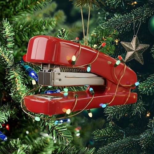 Miniatura 12 de Adorno de Navidad personalizado para impresora de oficina, máquina de fax, adorno colgante plano, decoración de trabajo de vacaciones, regalos para