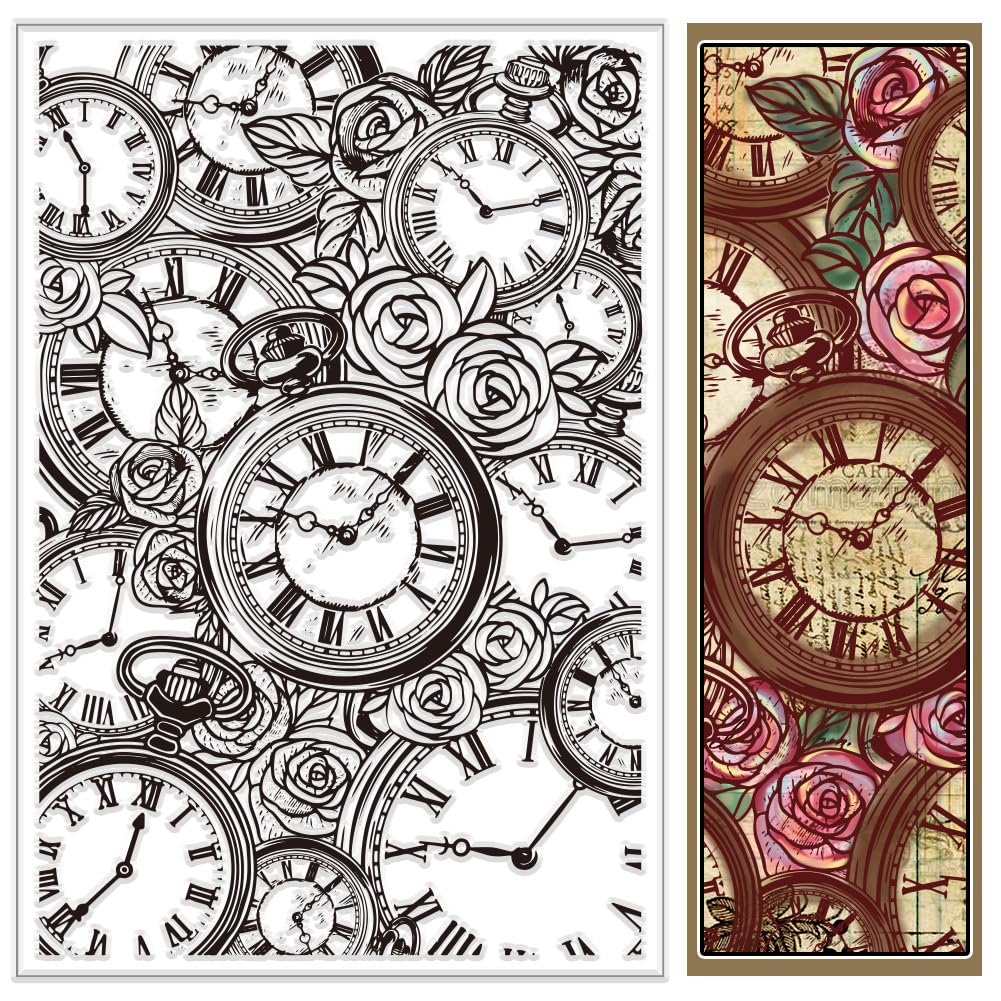 PH PandaHall Tampons Transparents à Motif Gothique En Caoutchouc