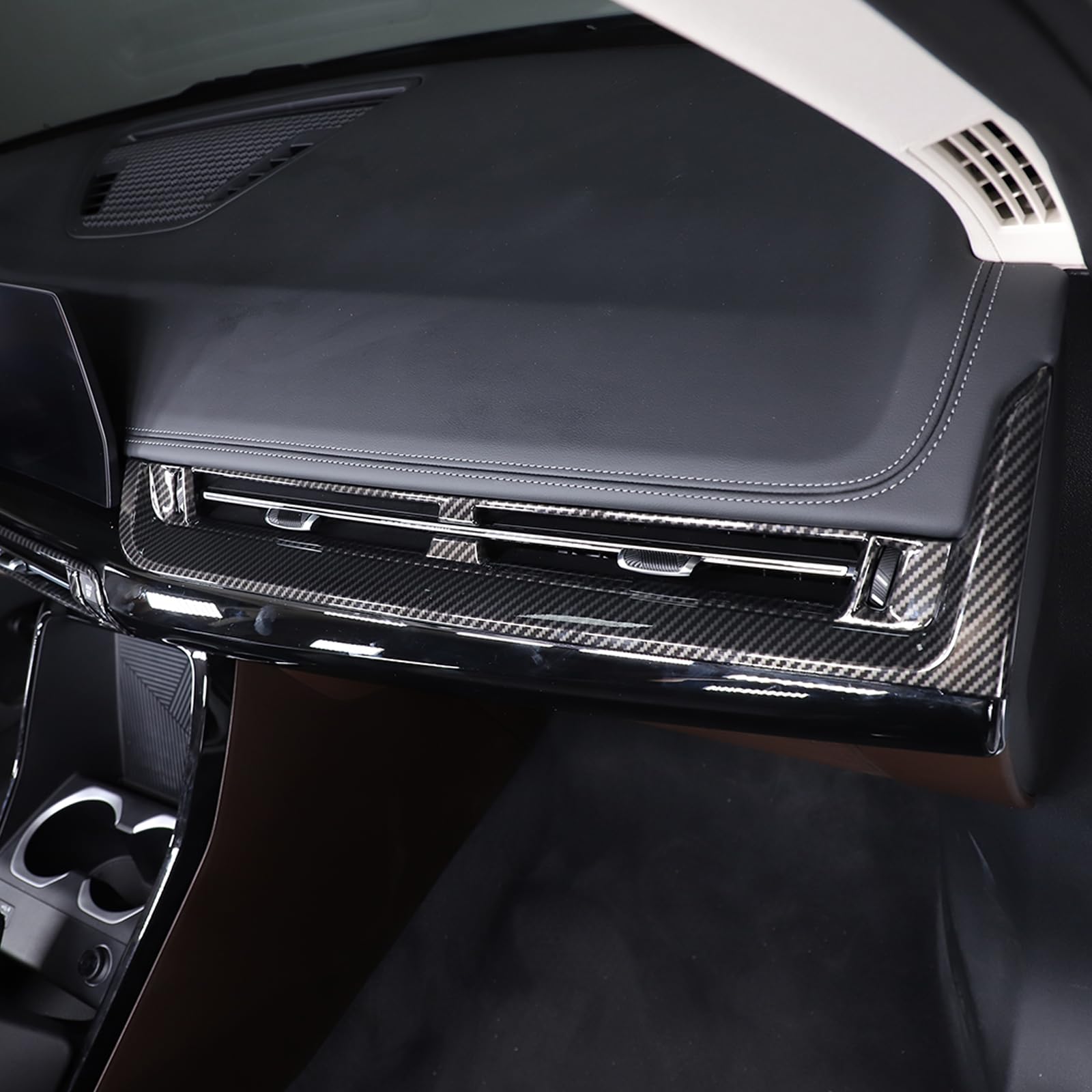 Samochodowa konsola środkowa deska rozdzielcza klimatyzator wylot powietrza osłona panelu rama wykończenia naklejka do BMW X1 U11 2023-2024 akcesoria wewnętrzne