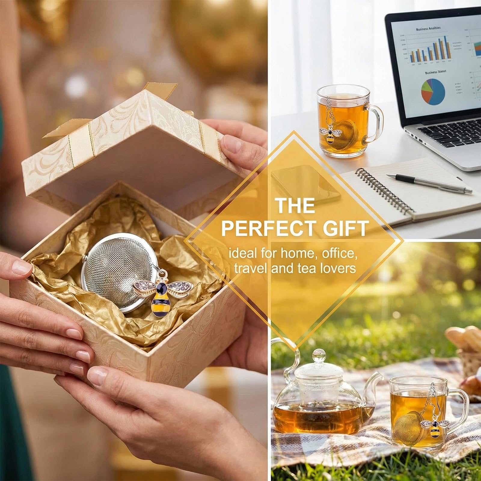 2 Unidades Infusor de Bola de Té, Accesorio Reutilizable
