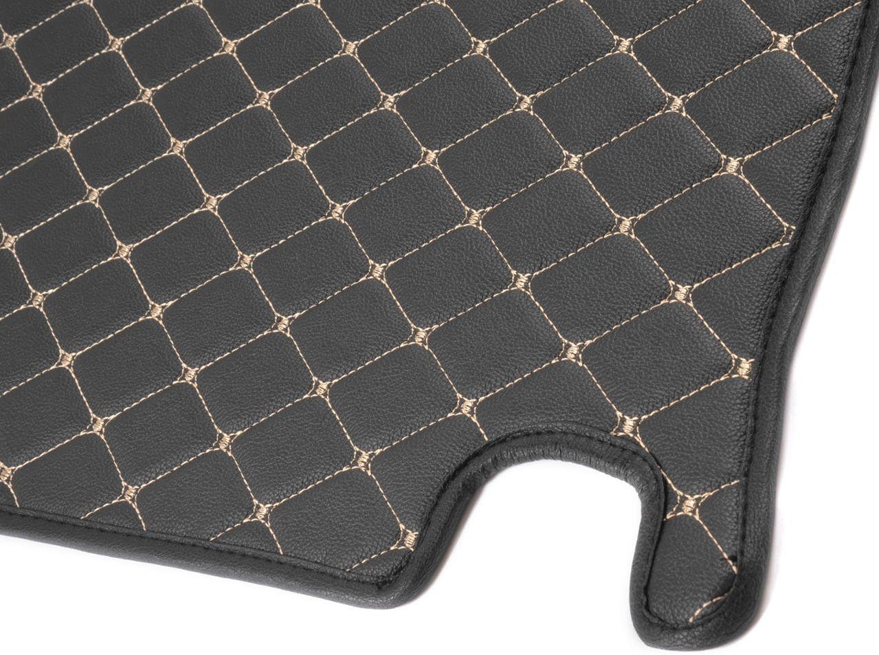 Motor Trend Leatherette Trunk Mat Cargo Liner Custom Exact Fit - Luxury Padded PU Leather - for Jeep Grand Cherokee 2011-2021