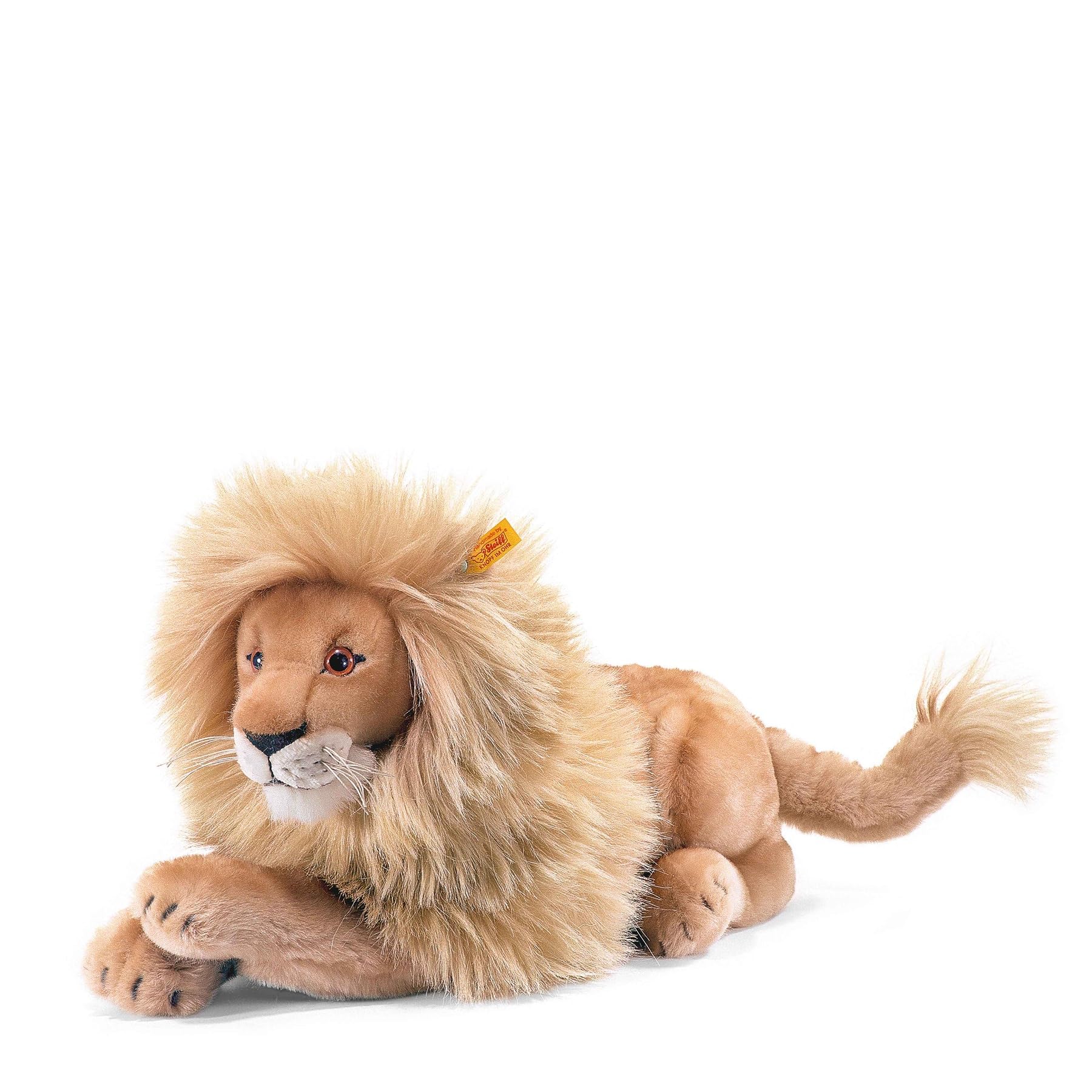 Steiff Przytulanka lew panterka, słodkie pluszowe zwierzątko z imieniem, chłopcy, dziewczynki i niemowlęta od 0 miesięcy, pluszowa zabawka, 45 cm mała, 064135